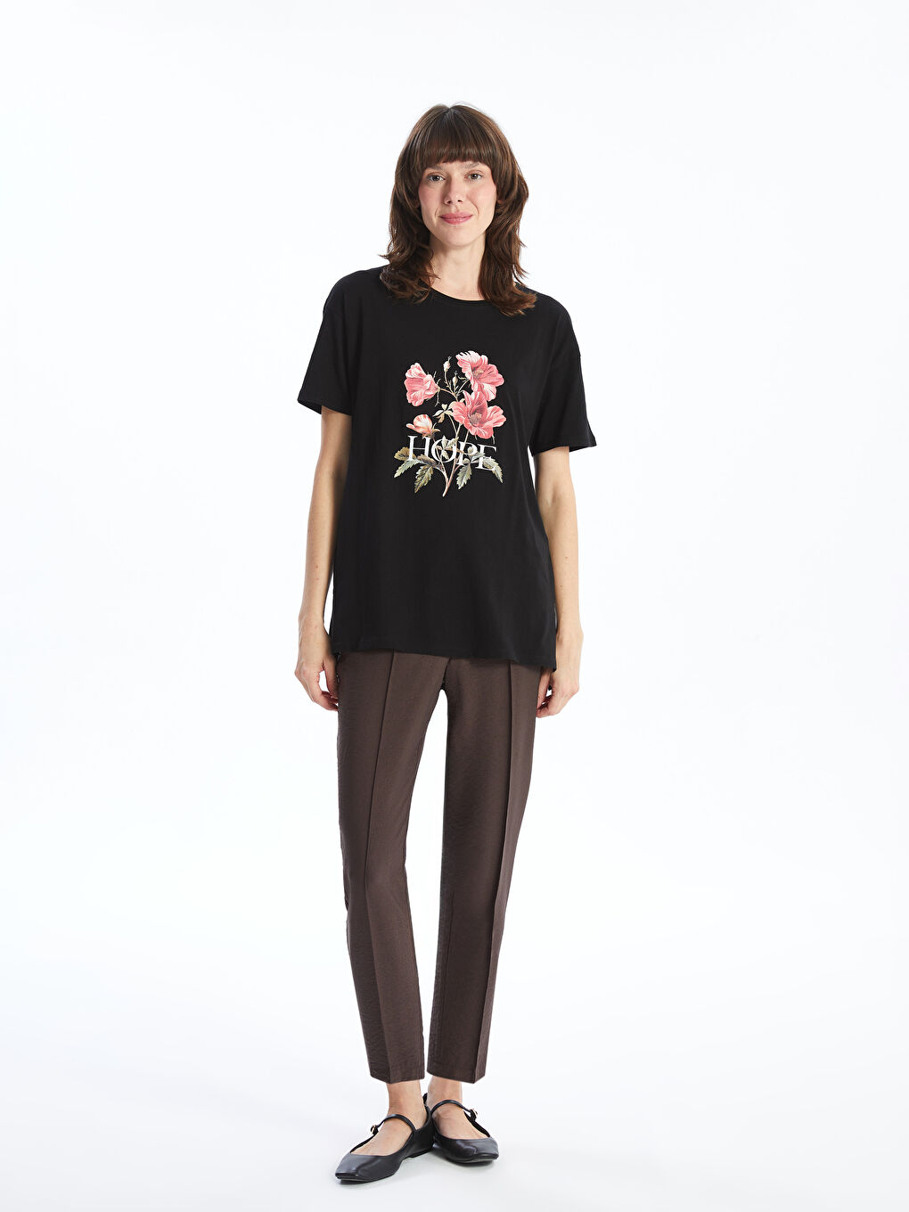 Pantalone za žene sa lastišem u struku -S52578Z8-JLD