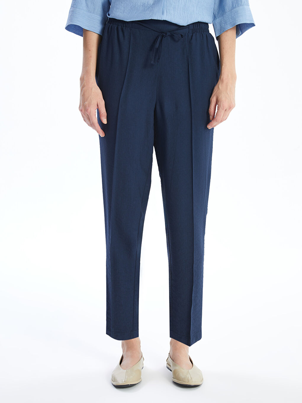 Pantalone za žene sa lastišem u struku -S52578Z8-YGH