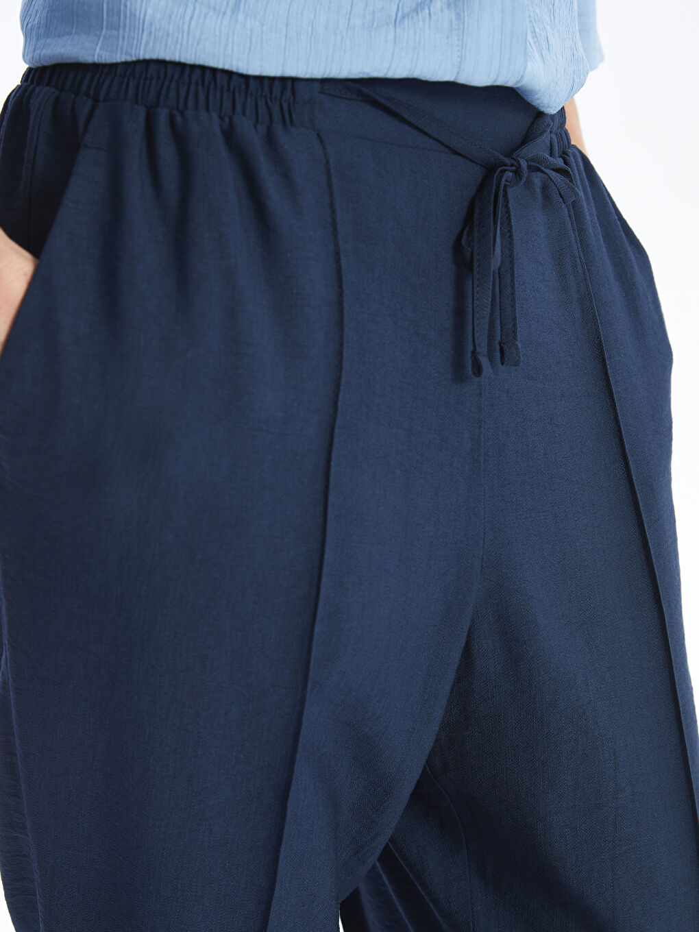 Pantalone za žene sa lastišem u struku -S52578Z8-YGH
