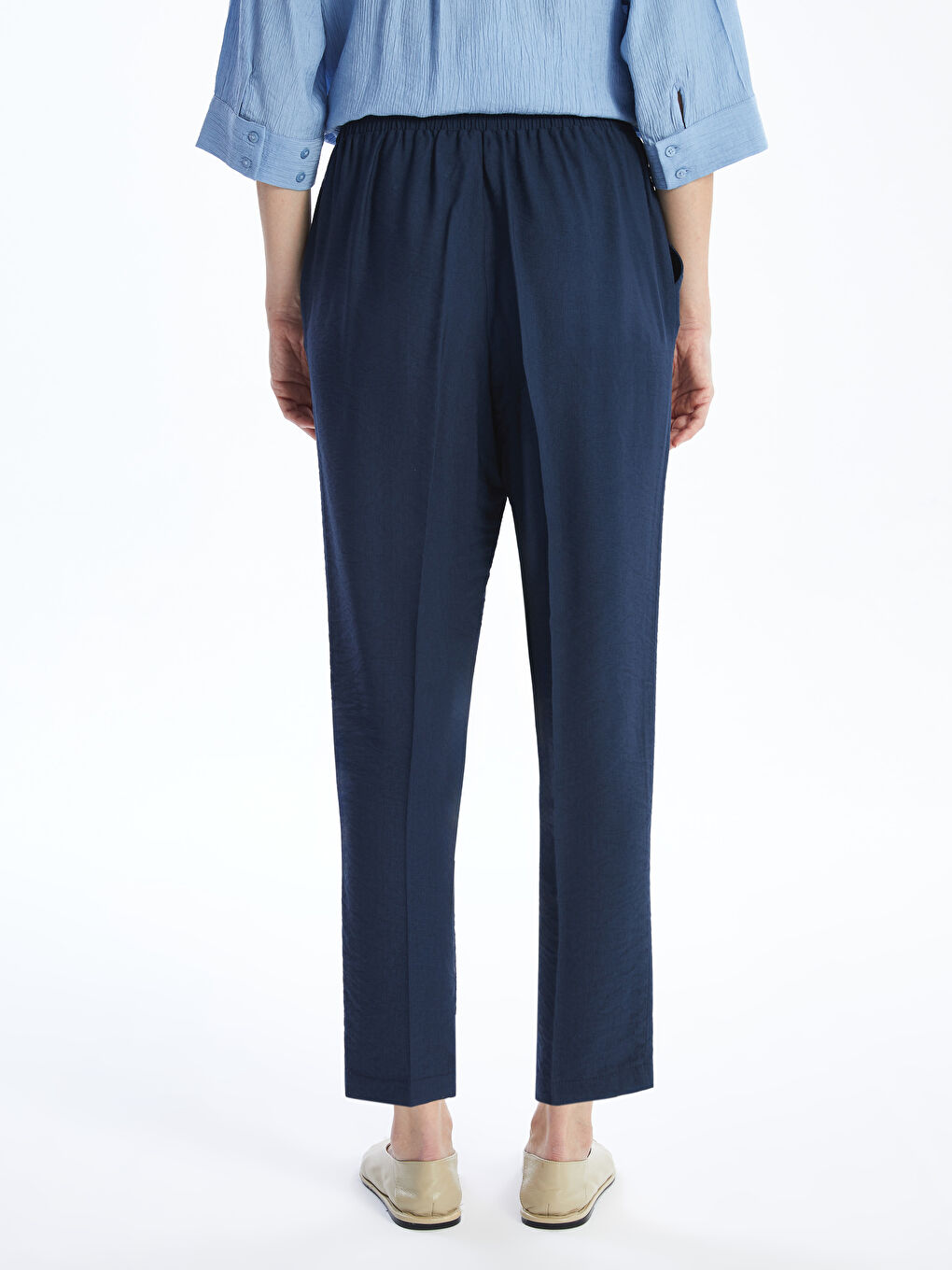 Pantalone za žene sa lastišem u struku -S52578Z8-YGH