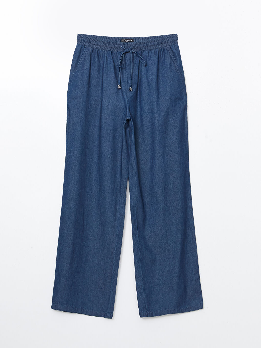 Elastic Waist Wide Leg Women's Jeans -S52579Z8-890