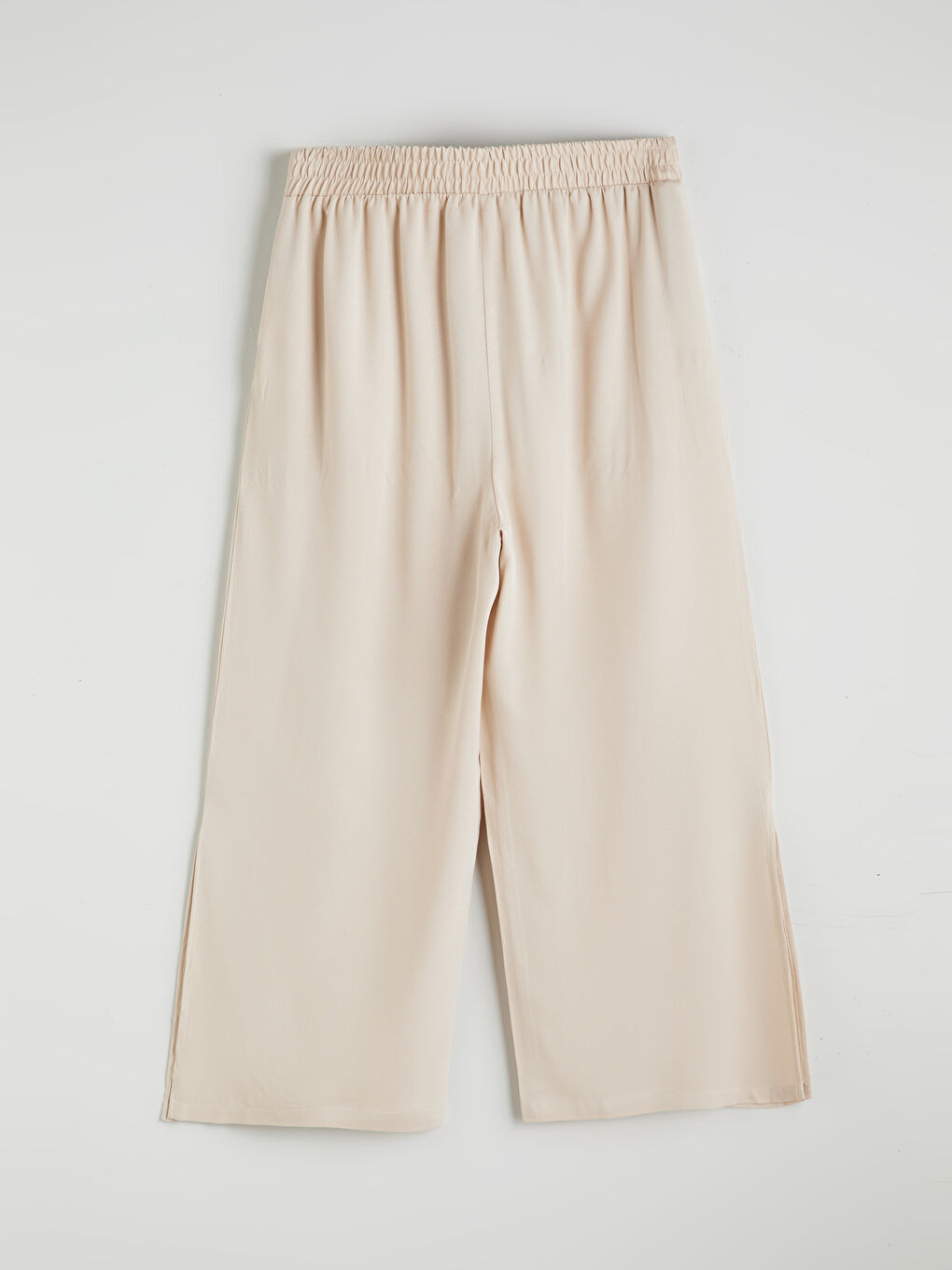 Women's Elastic Waist Linen Blend Trousers -S52596Z8-CTL