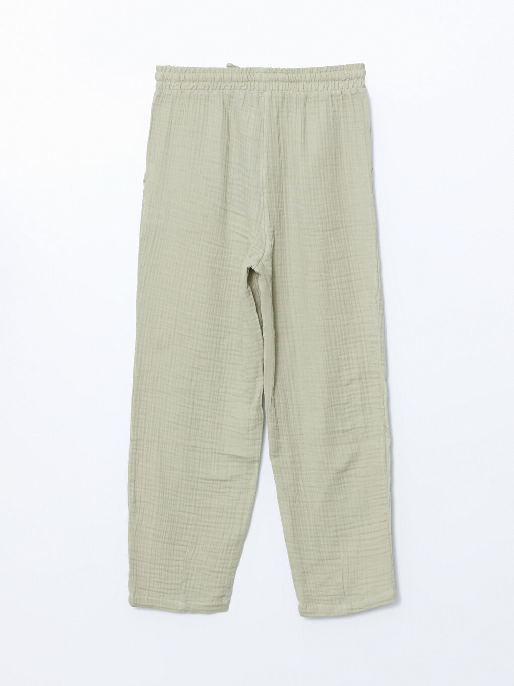 Elasticated Waist Plain Muslin Women's Trousers -S52601Z8-VKZ