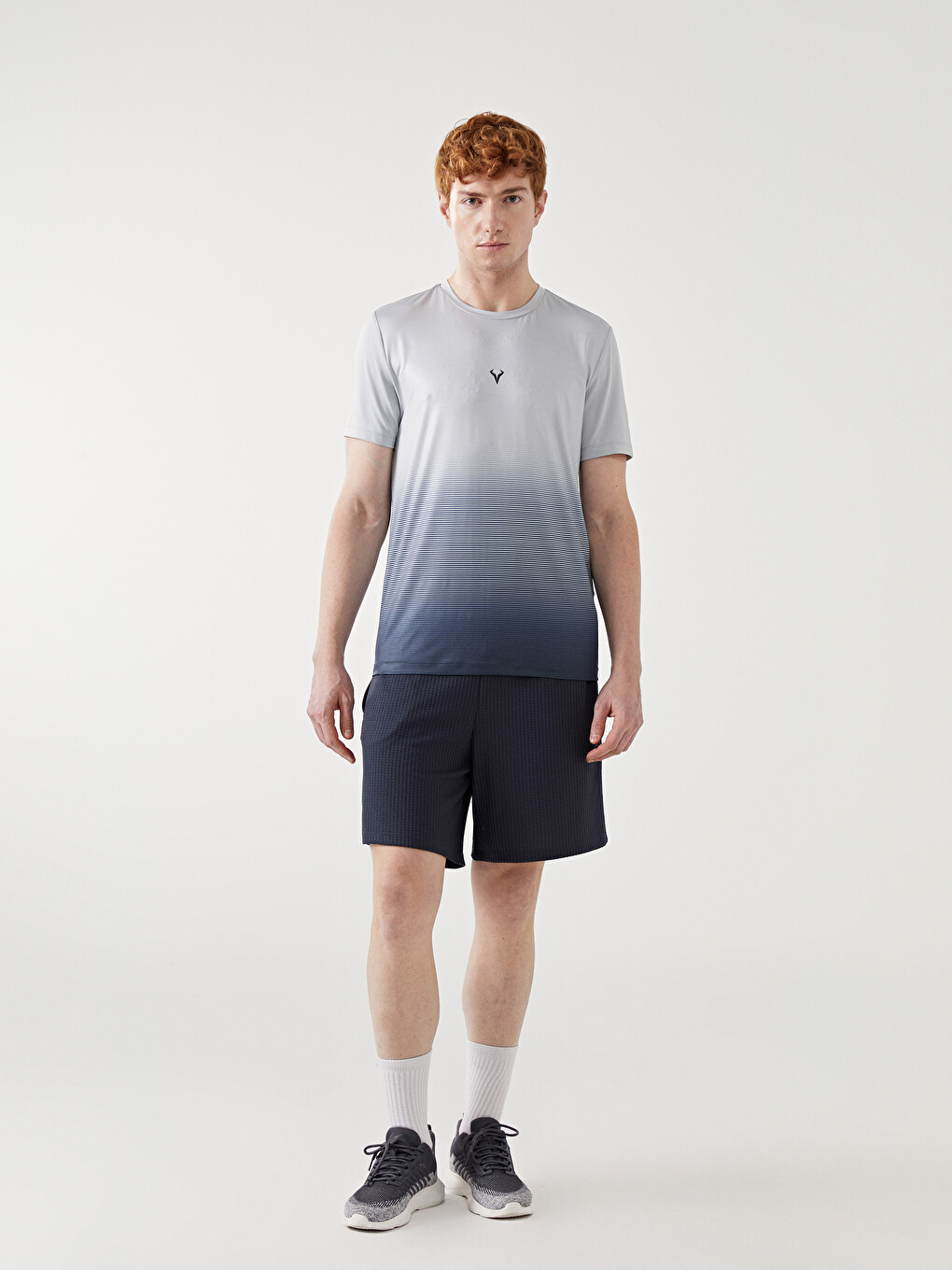 Crew Neck Short Sleeve Men's Sports T-shirt-1
