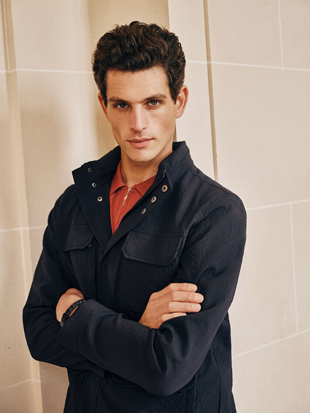Standard Fit Turtle Neck Men's Coat -S52641Z8-RFH