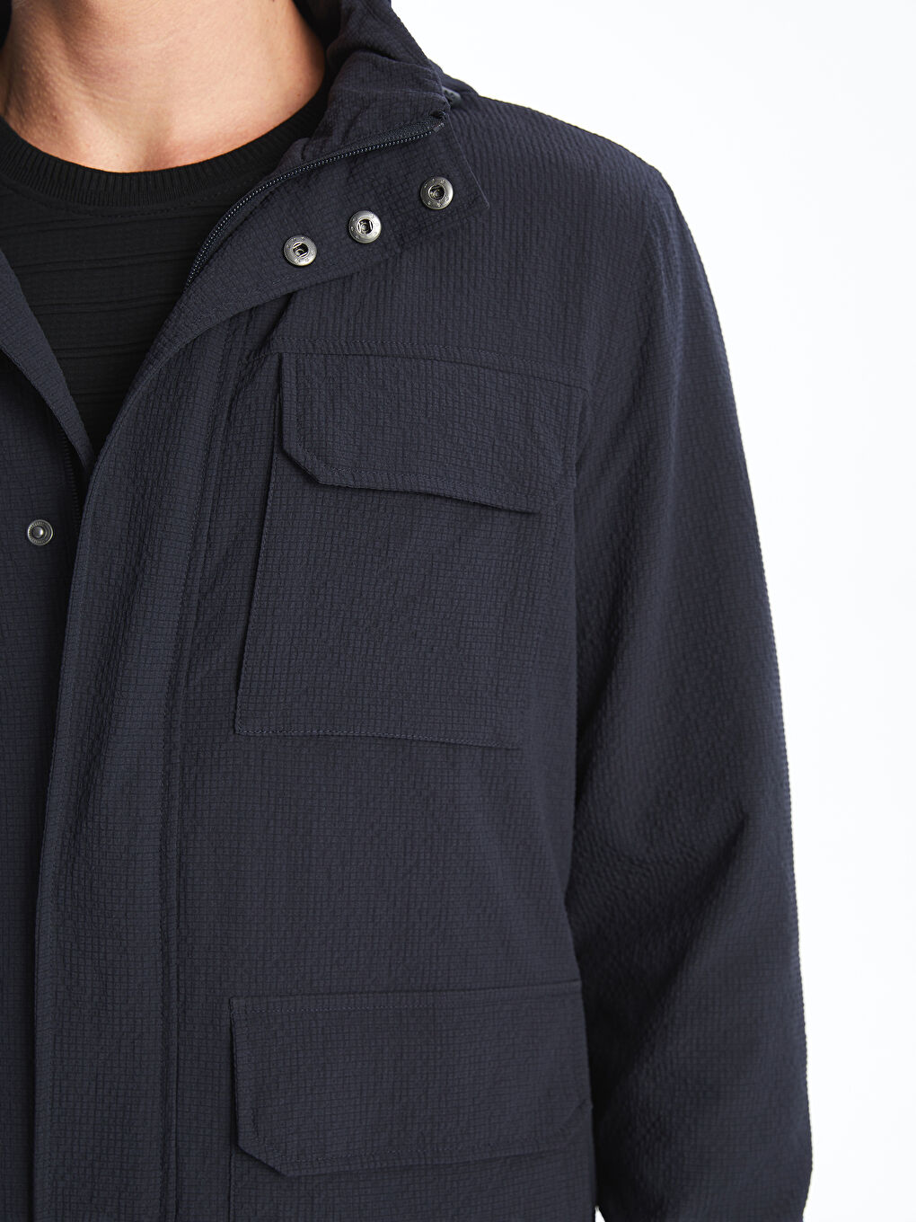Standard Fit Turtle Neck Men's Coat -S52641Z8-RFH