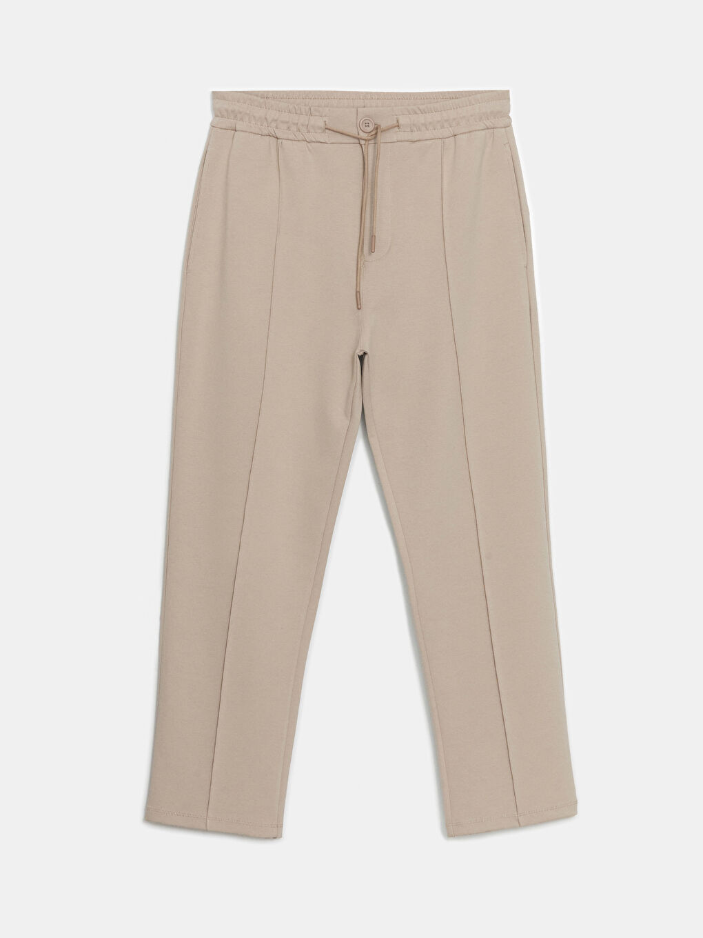 Bej Standart Kalıp Erkek Spor Eşofman Altı-5