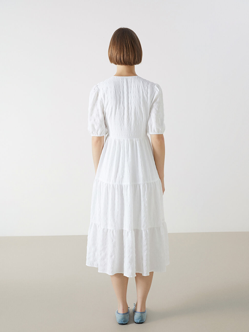 Double Breasted Textured Women's Dress -S52687Z8-KE8
