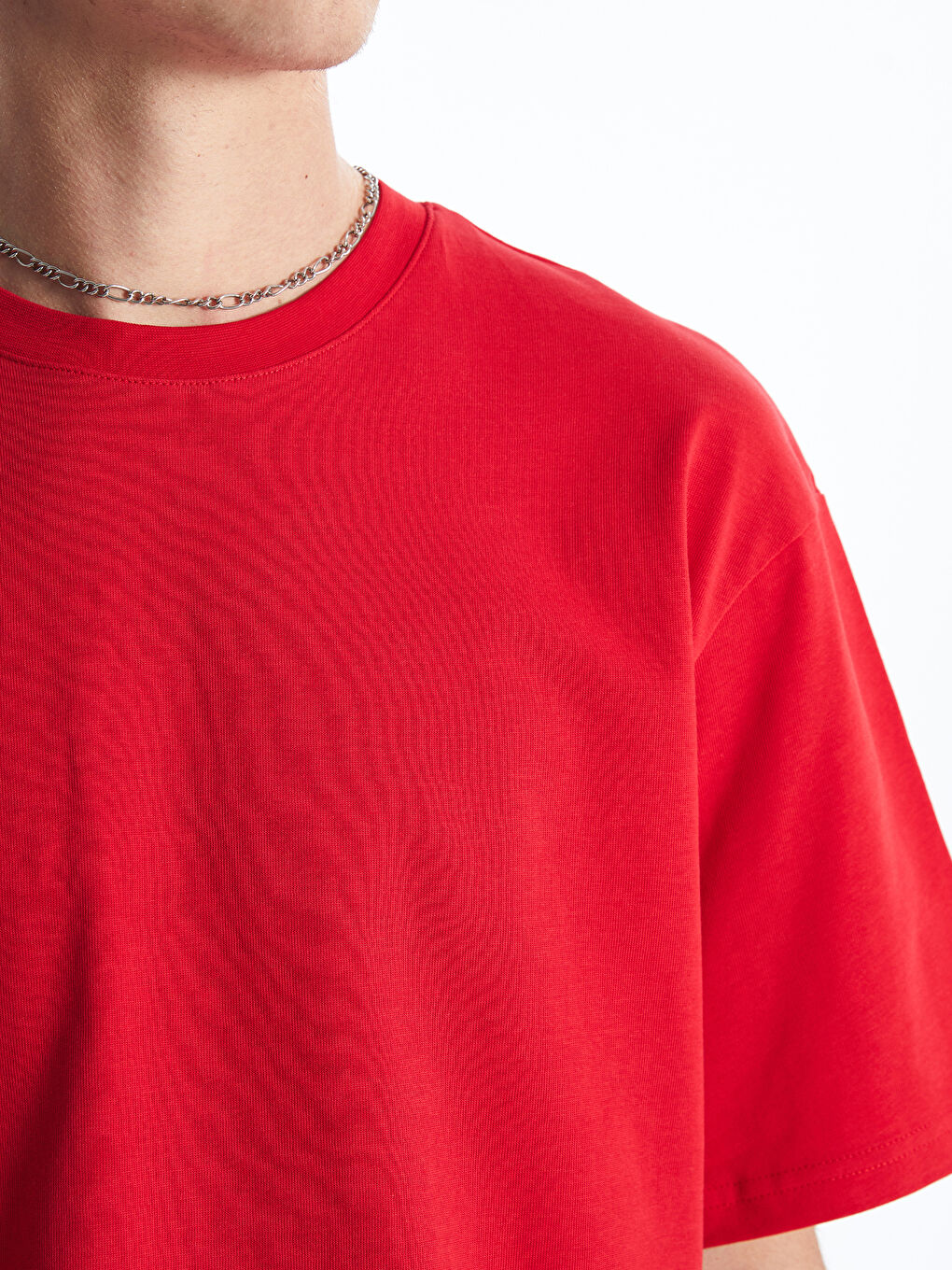 Crew Neck Short Sleeve Combed Cotton Men's T-shirt -S52693Z8-HMW