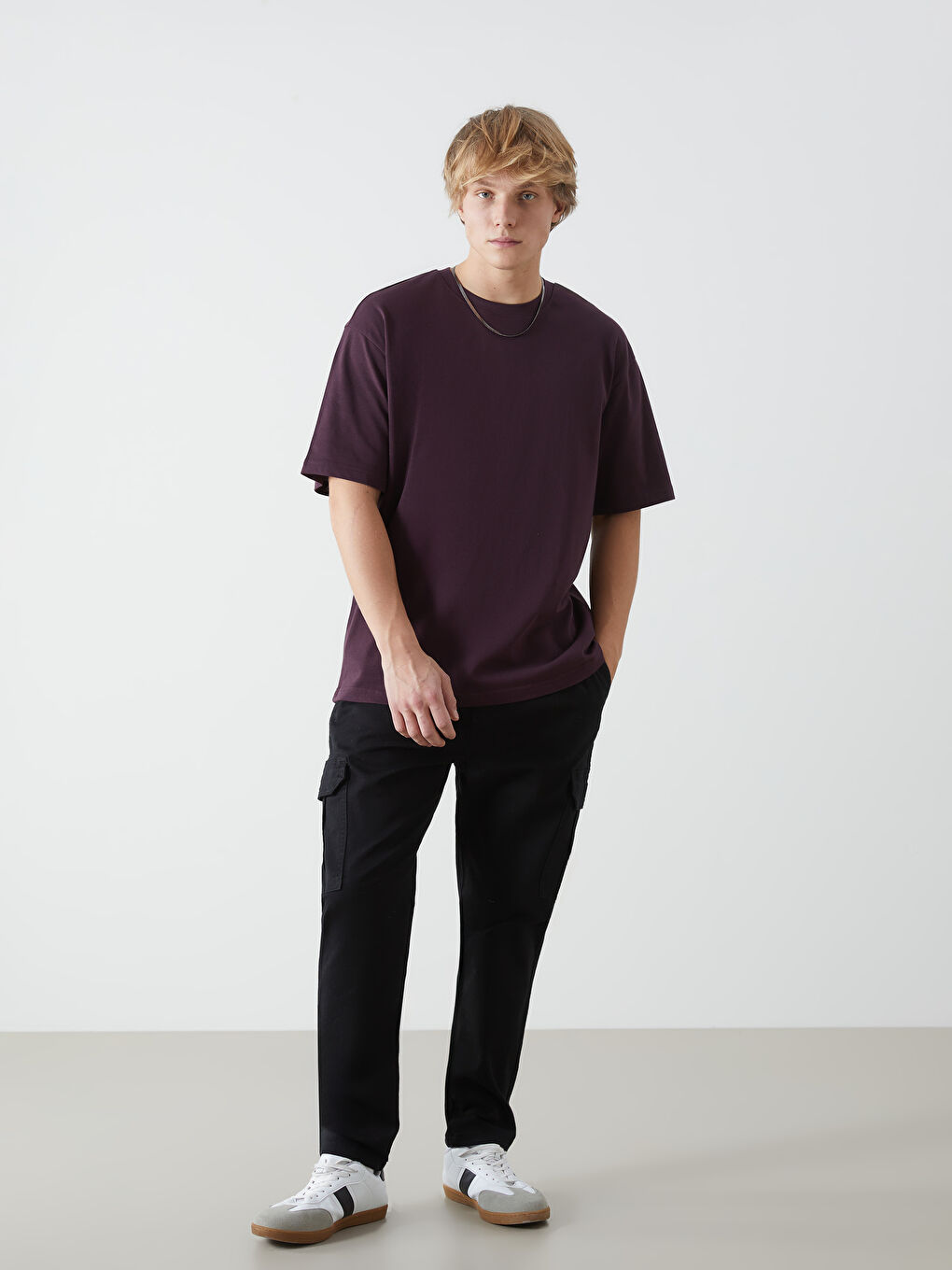 Crew Neck Short Sleeve Combed Cotton Men's T-shirt -S52693Z8-UV2