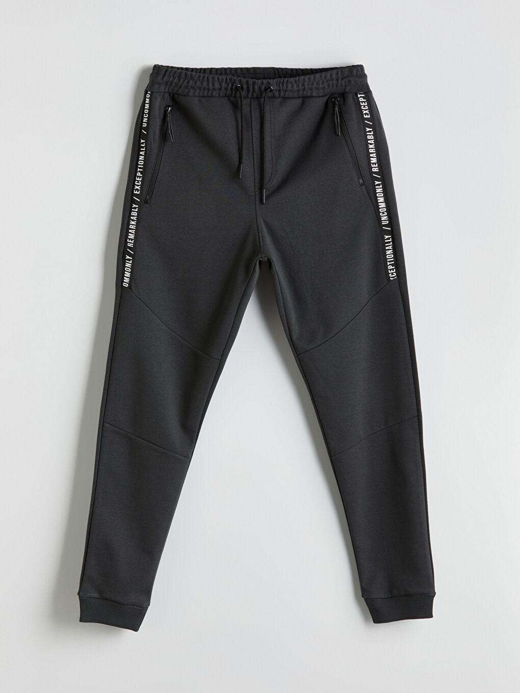 Antrasit Standart Kalıp Erkek Jogger Eşofman Altı-4