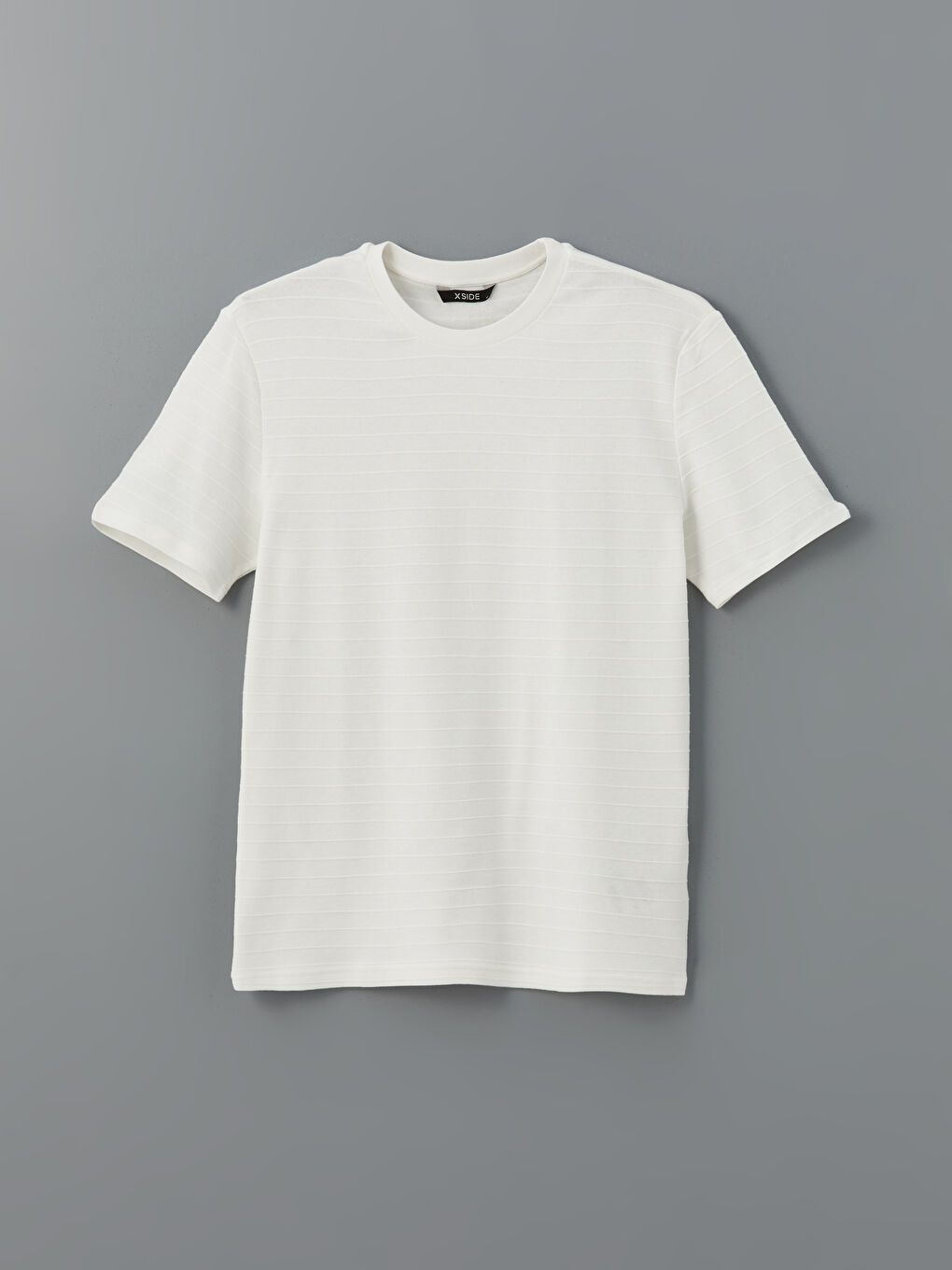 Crew Neck Short Sleeve Striped Men's T-Shirt -S52712Z8-R9J