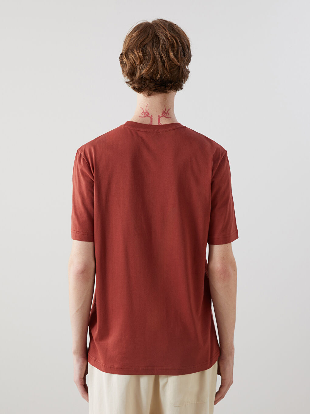 تیشێرت ره‌نگ شه‌رابی پیاو -S52719Z8-MPK