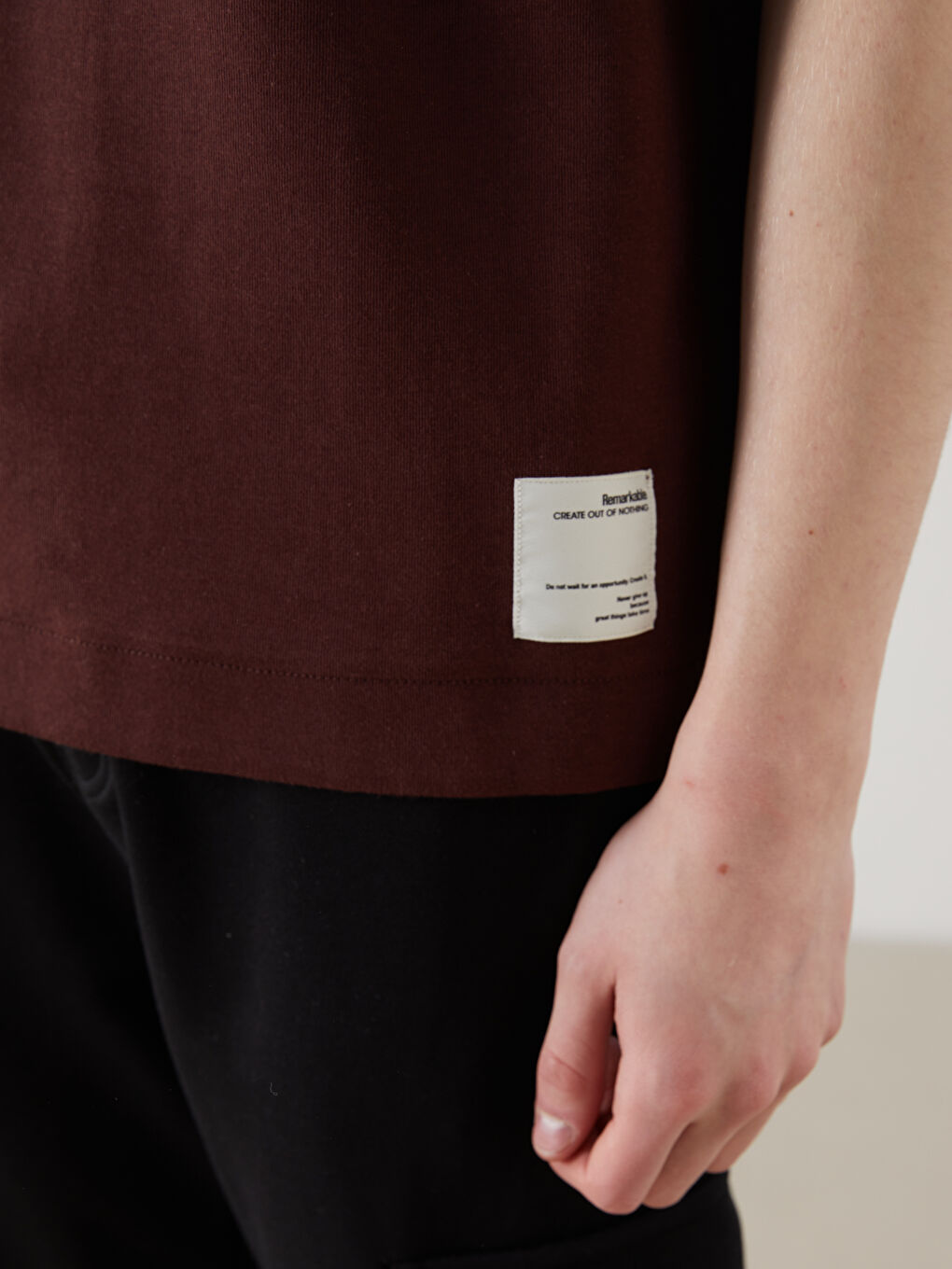 XSIDE Bordo Bisiklet Yaka Kısa Kollu Erkek Sweatshirt - 2