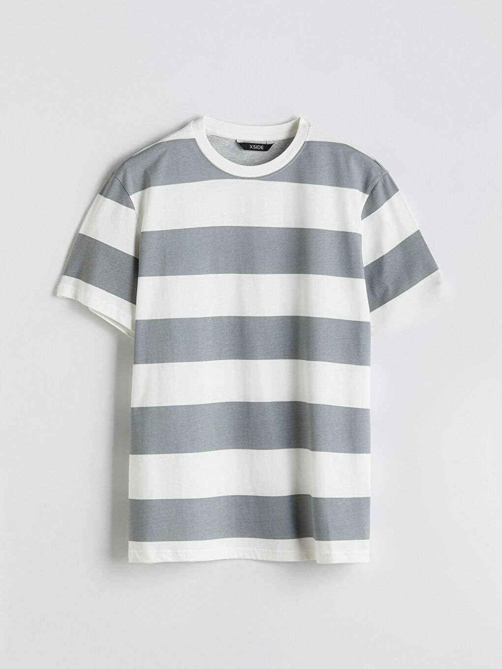 Crew Neck Short Sleeve Striped Jersey Men's T-Shirt -S52756Z8-LRW