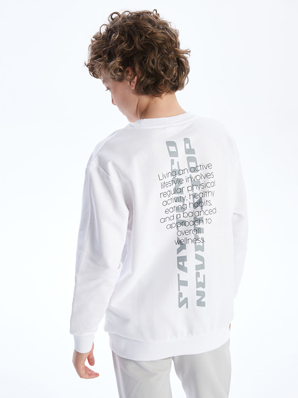 Crew Neck Boys' Sweatshirt -S52807Z4-Q6K