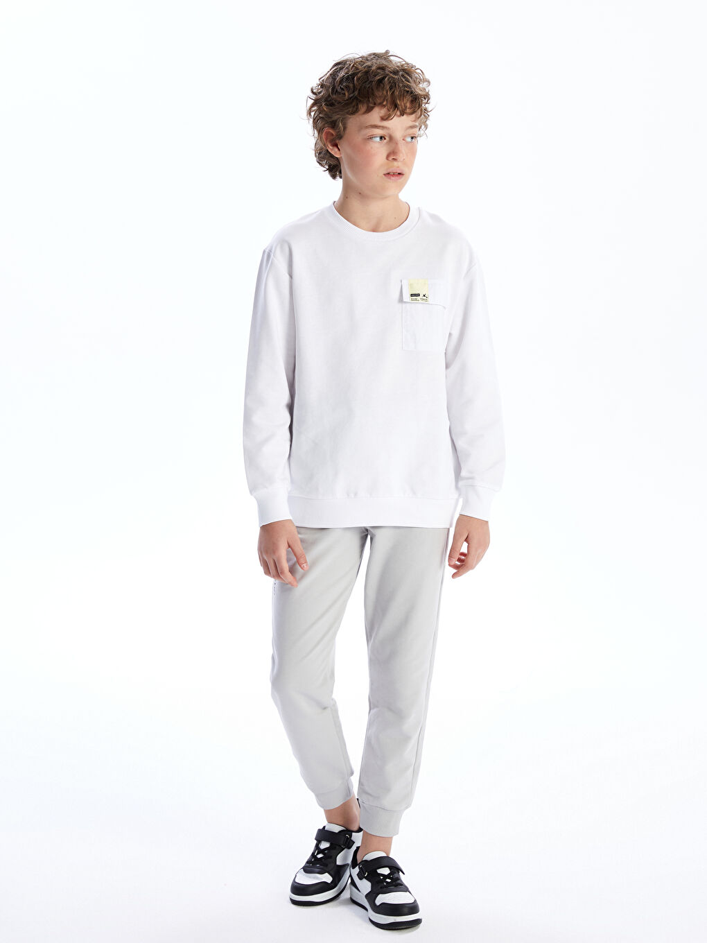 Crew Neck Boys' Sweatshirt -S52807Z4-Q6K
