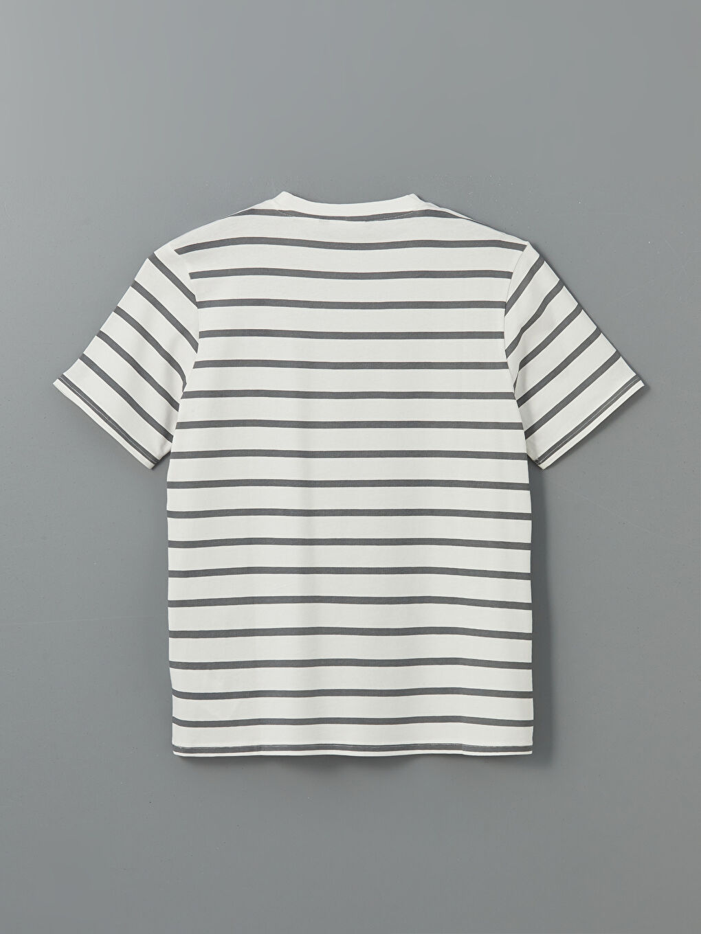 Crew Neck Striped Combed Cotton Men's T-Shirt -S52833Z8-LFY