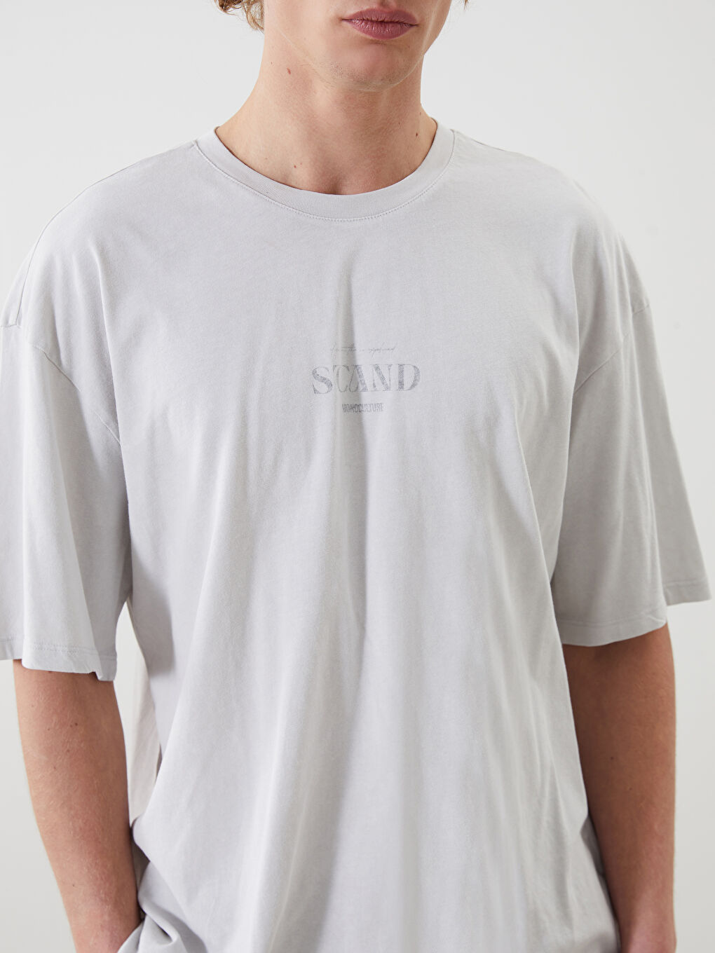 Crew Neck Short Sleeve Printed Combed Cotton Men's T-shirt -S52838Z8-KLU