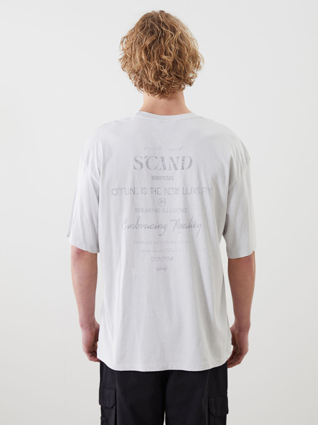 Crew Neck Short Sleeve Printed Combed Cotton Men's T-shirt -S52838Z8-KLU