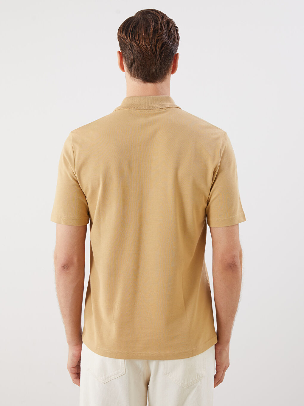 Polo Neck Short Sleeve Pique Men's T-Shirt -S52840Z8-GLS