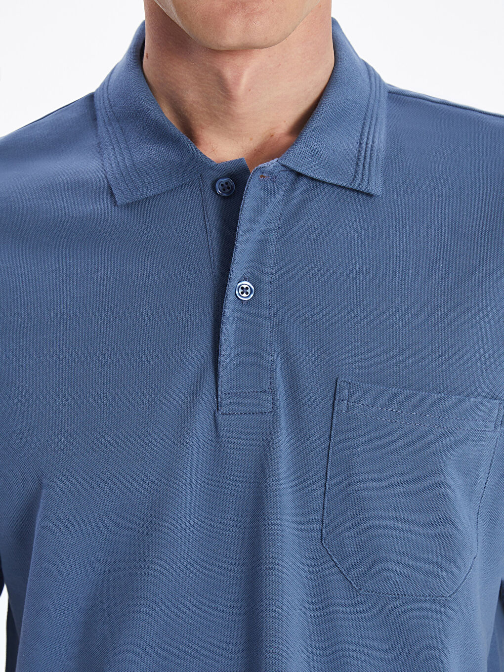 Polo Neck Short Sleeve Pique Men's T-Shirt -S52840Z8-Z3W