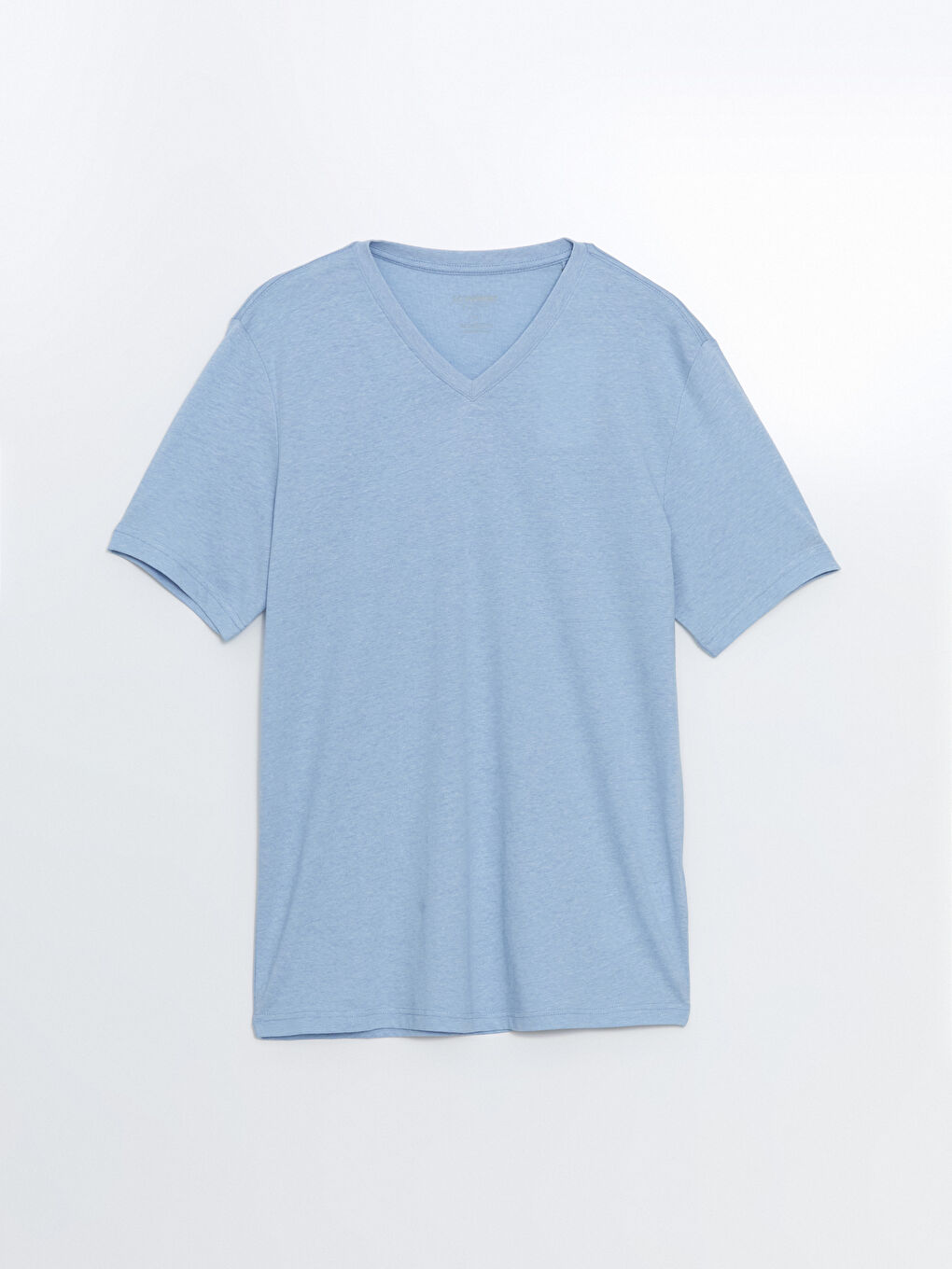 V Neck Short Sleeve Combed Cotton Men's T-shirt -S52843Z8-L8Y