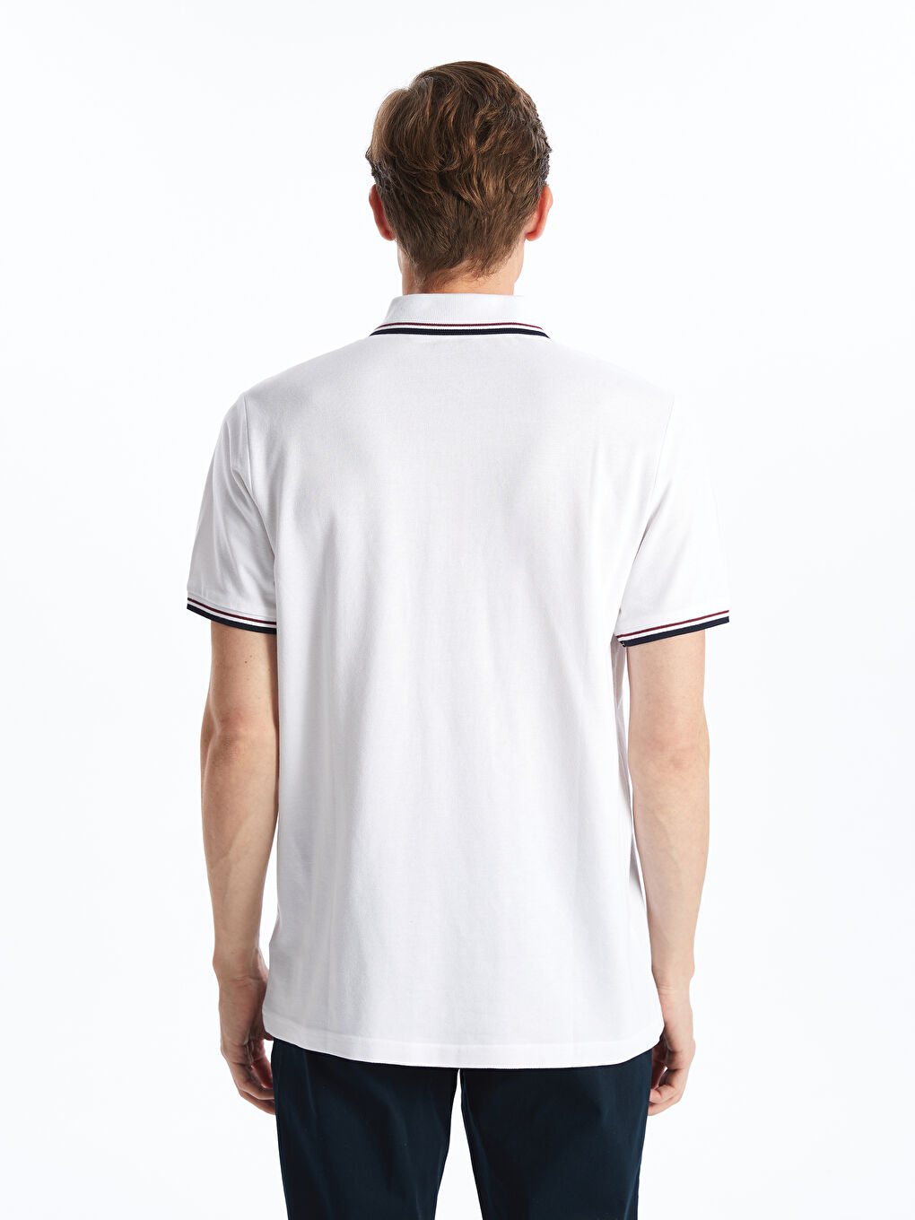 Polo Neck Short Sleeve Pique Men's T-Shirt -S52844Z8-Q6K