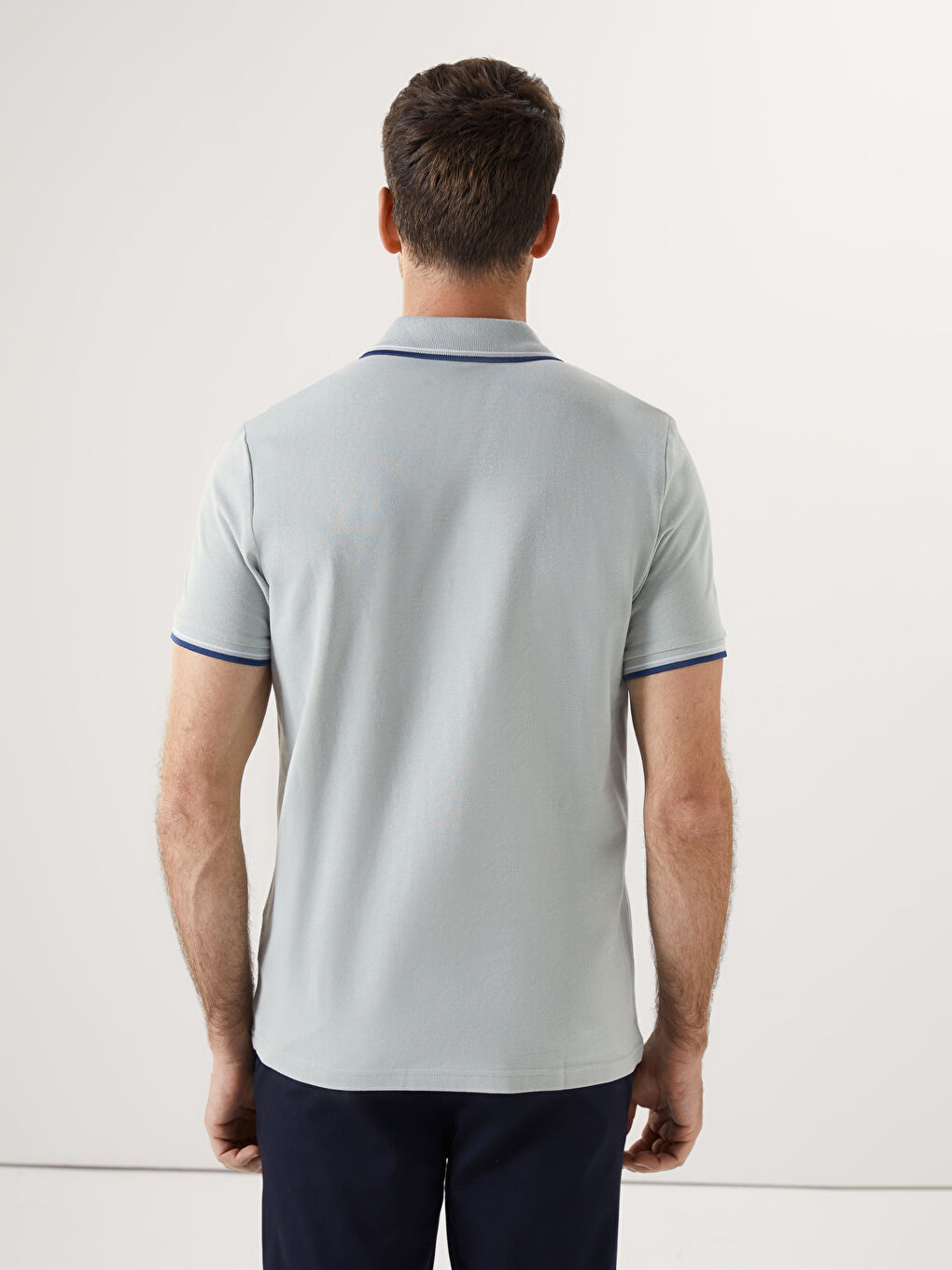 Polo Neck Short Sleeve Pique Men's T-Shirt -S52844Z8-YJD
