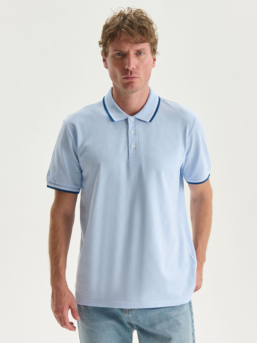 LCWAIKIKI Classic Polo Yaka Kısa Kollu Pike Erkek Tişört -S52844Z8-Q2T