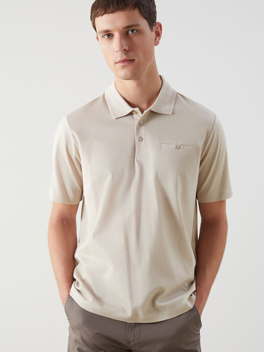 Polo Neck Short Sleeve Men's T-Shirt -S52847Z8-V0P