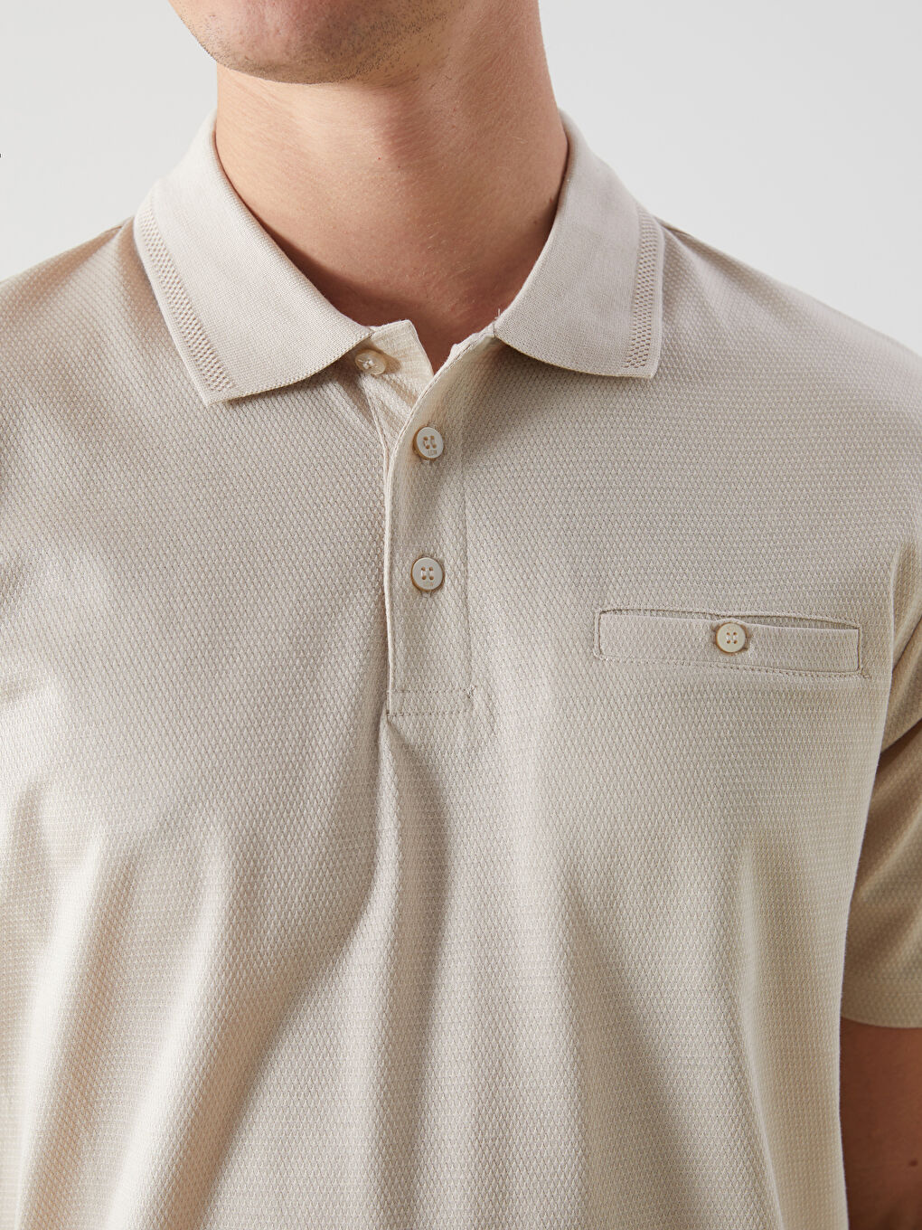 Polo Neck Short Sleeve Men's T-Shirt -S52847Z8-V0P