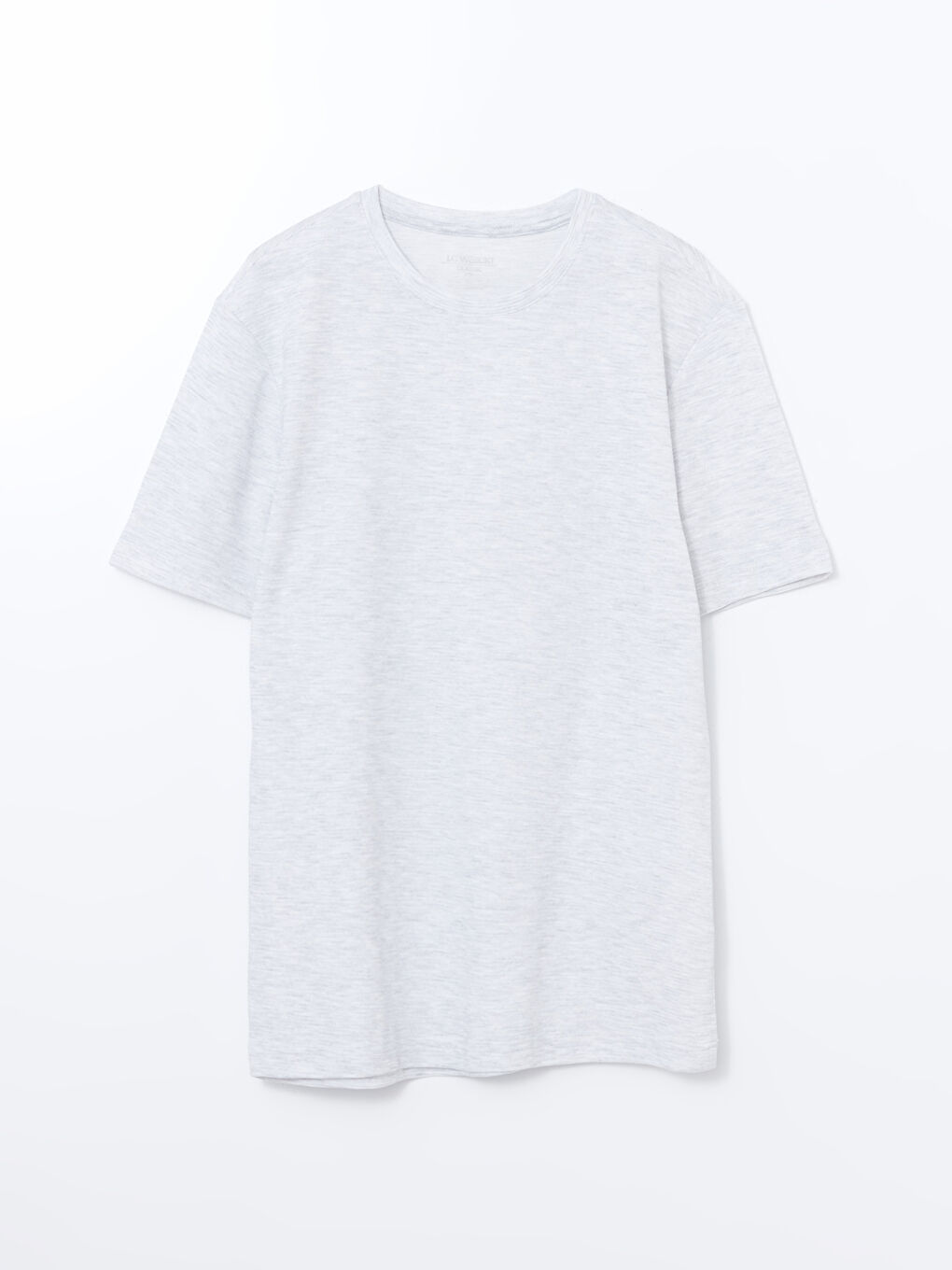 Crew Neck Short Sleeve Men's Textured T-Shirt -S52849Z8-DFL