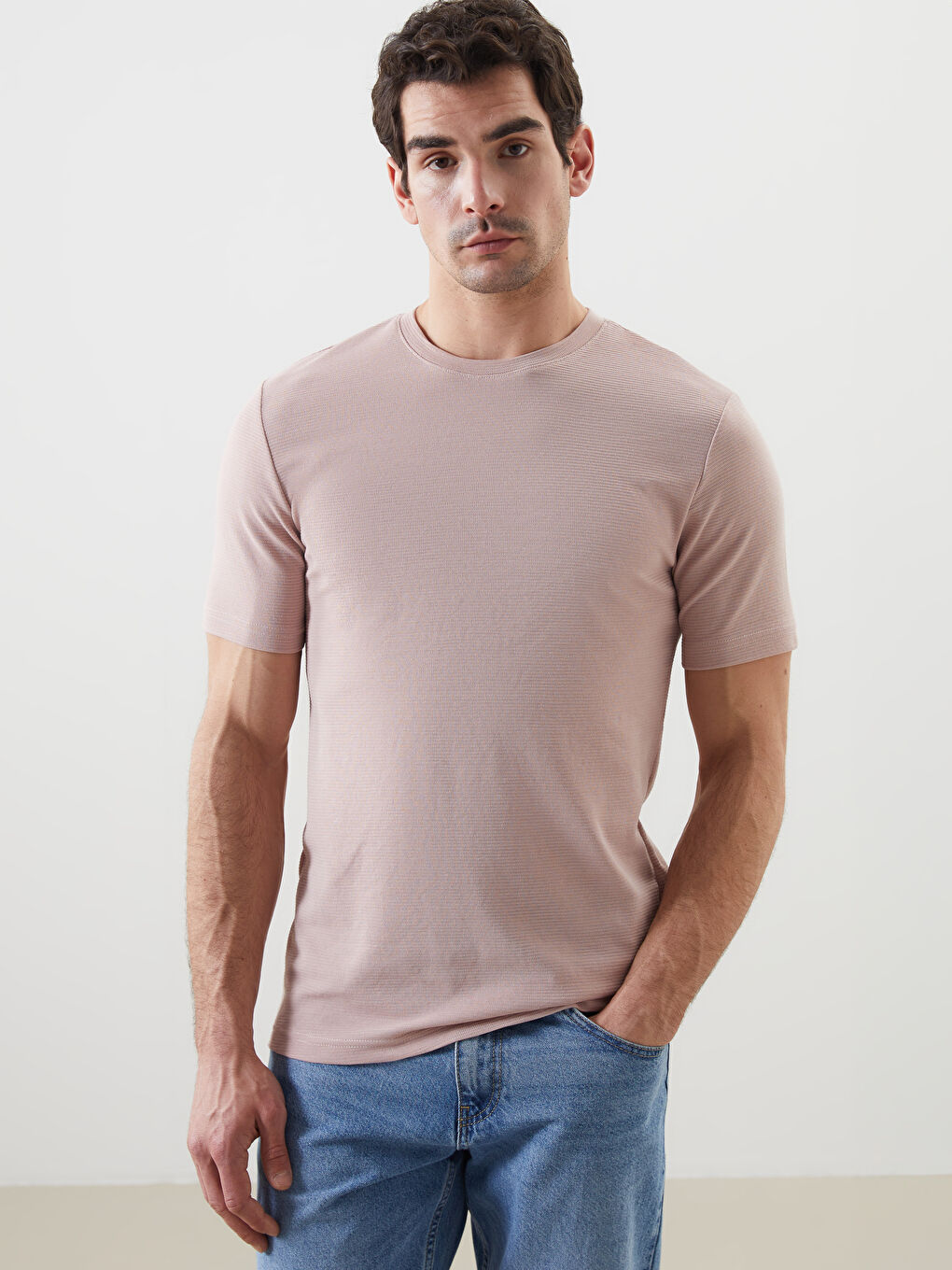 تيشيرت وردي رجل -S52849Z8-YVT