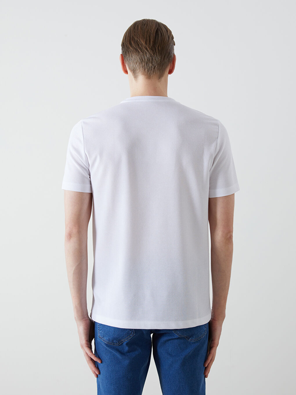 LCWAIKIKI Classic Crew Neck Short Sleeve Men's Textured T-Shirt -S52849Z8-Q6K