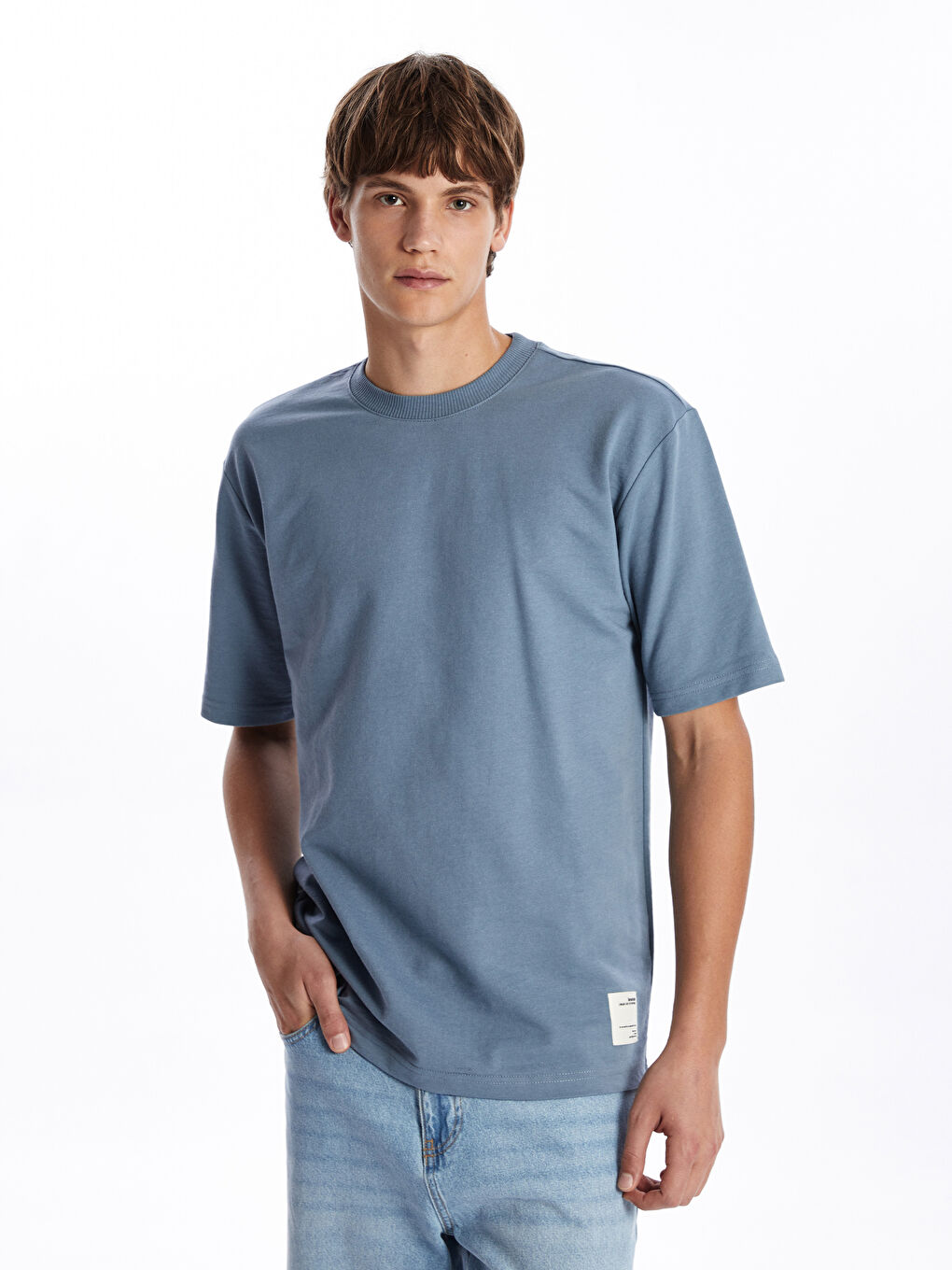 Crew Neck Short Sleeve Men's Sweatshirt -S52857Z8-QJ0