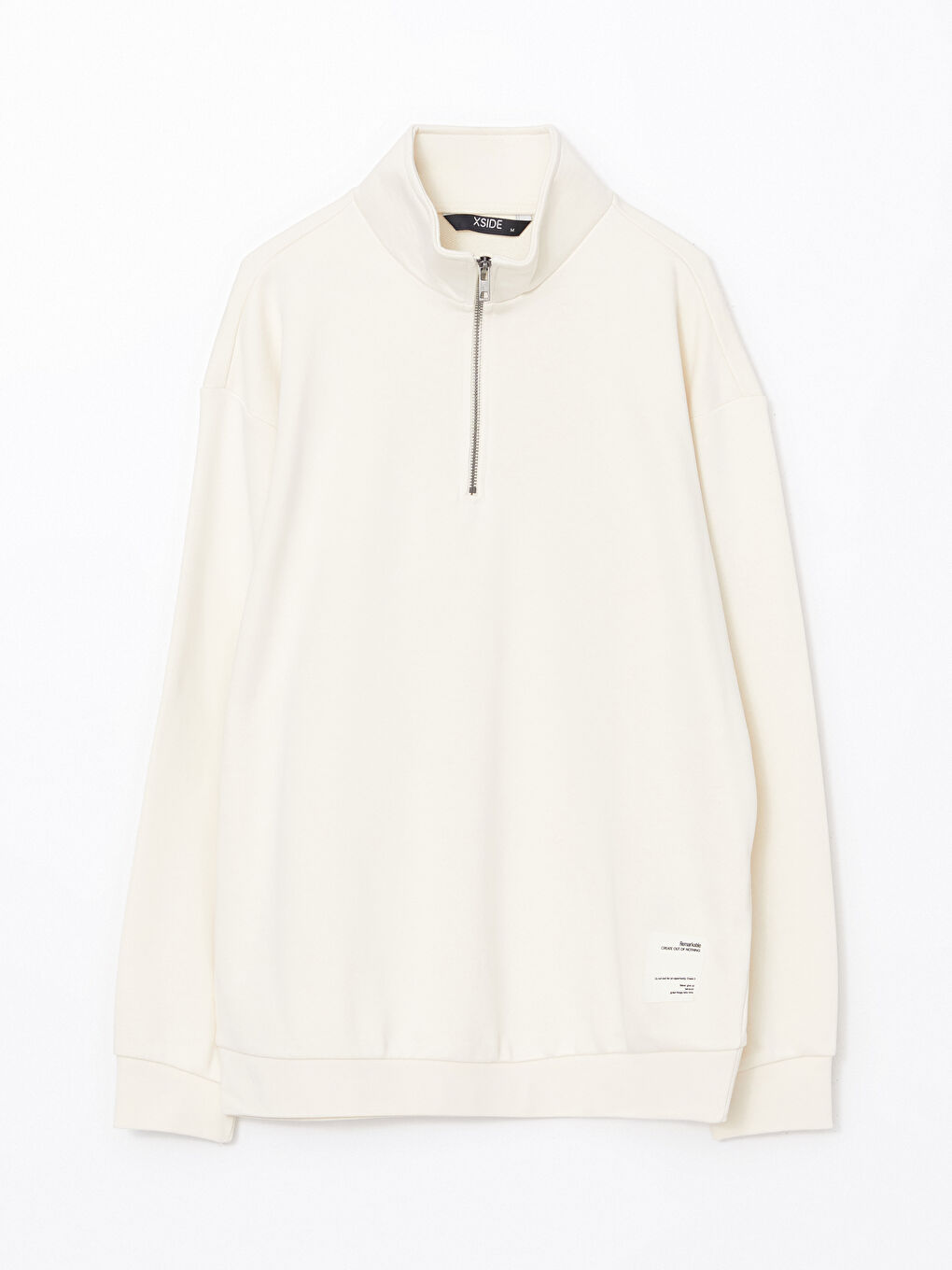 XSIDE Bej Dik Yaka Erkek Sweatshirt - 4