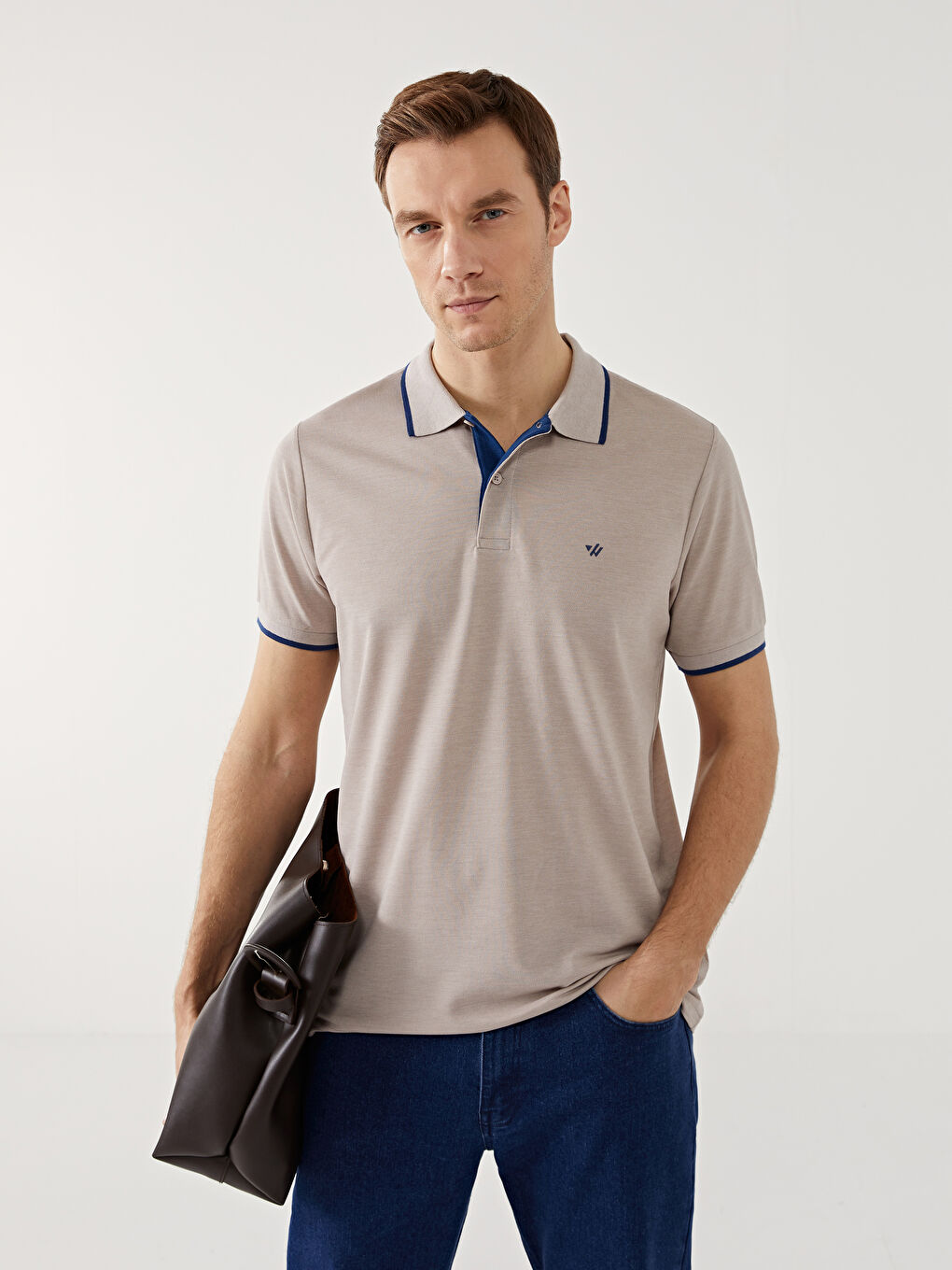 Polo Neck Plain Pique Men's T-Shirt -S52868Z8-DAJ