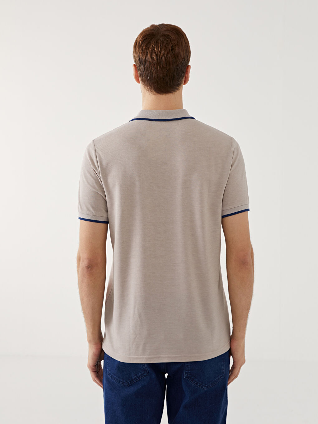 Polo Neck Plain Pique Men's T-Shirt -S52868Z8-DAJ