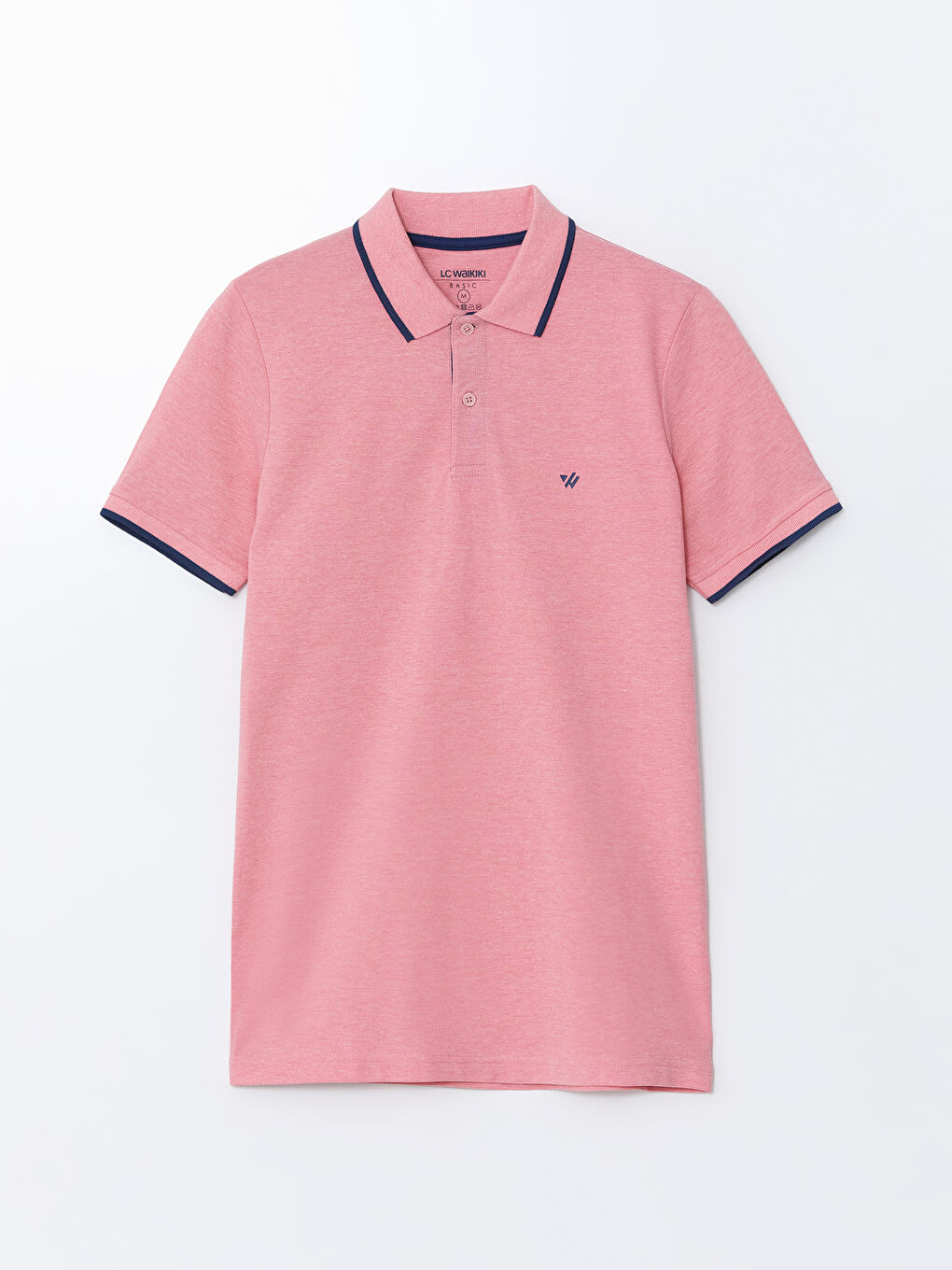 Polo Neck Plain Pique Piped Men's T-Shirt -S52868Z8-ESF