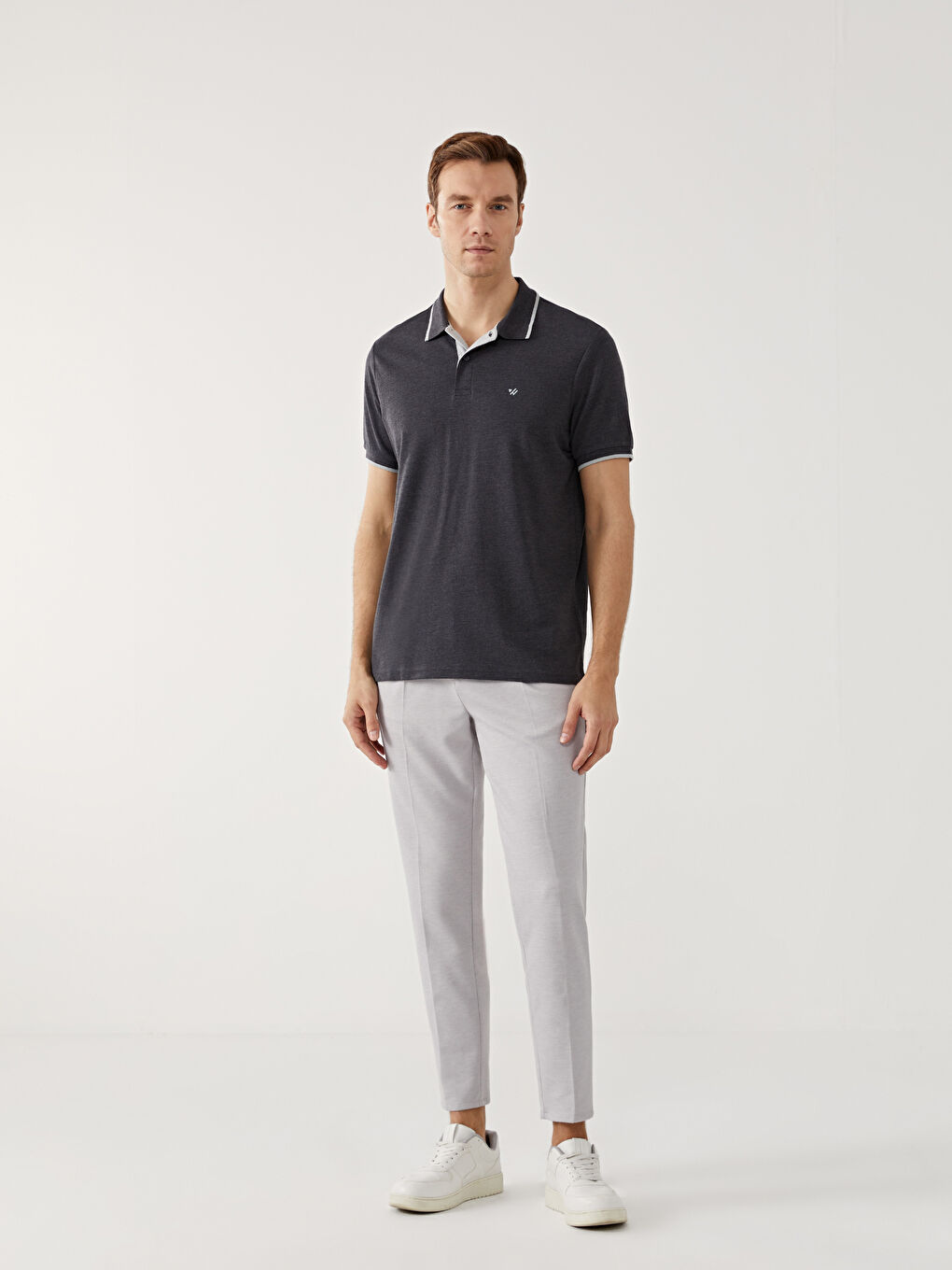 Polo Neck Plain Pique Men's T-Shirt -S52868Z8-L8N