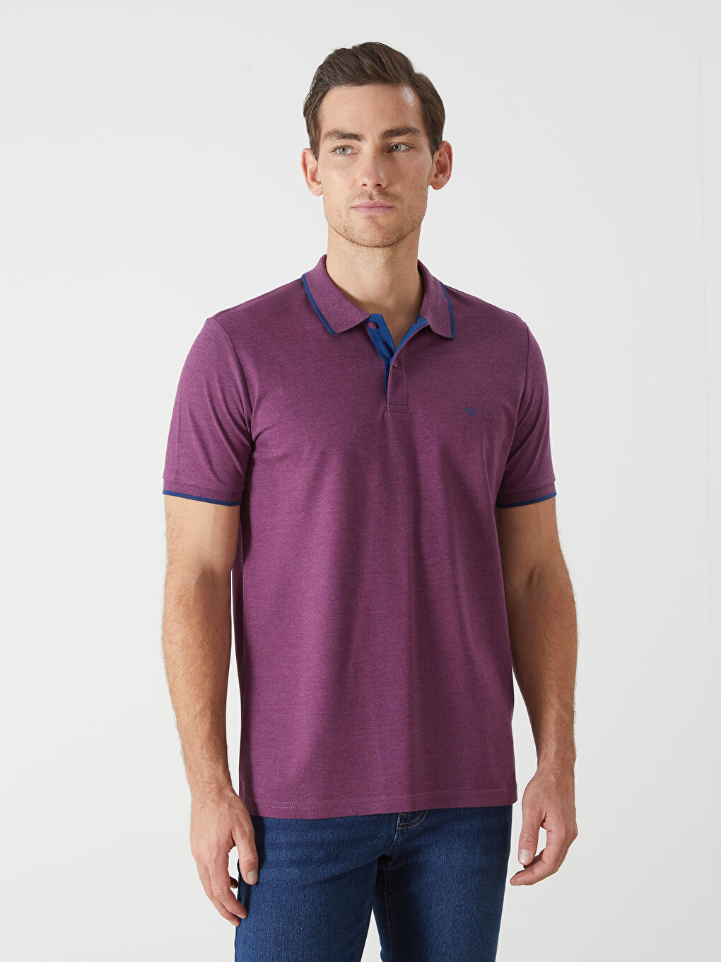 Polo Neck Plain Pique Men's T-Shirt -S52868Z8-LCP