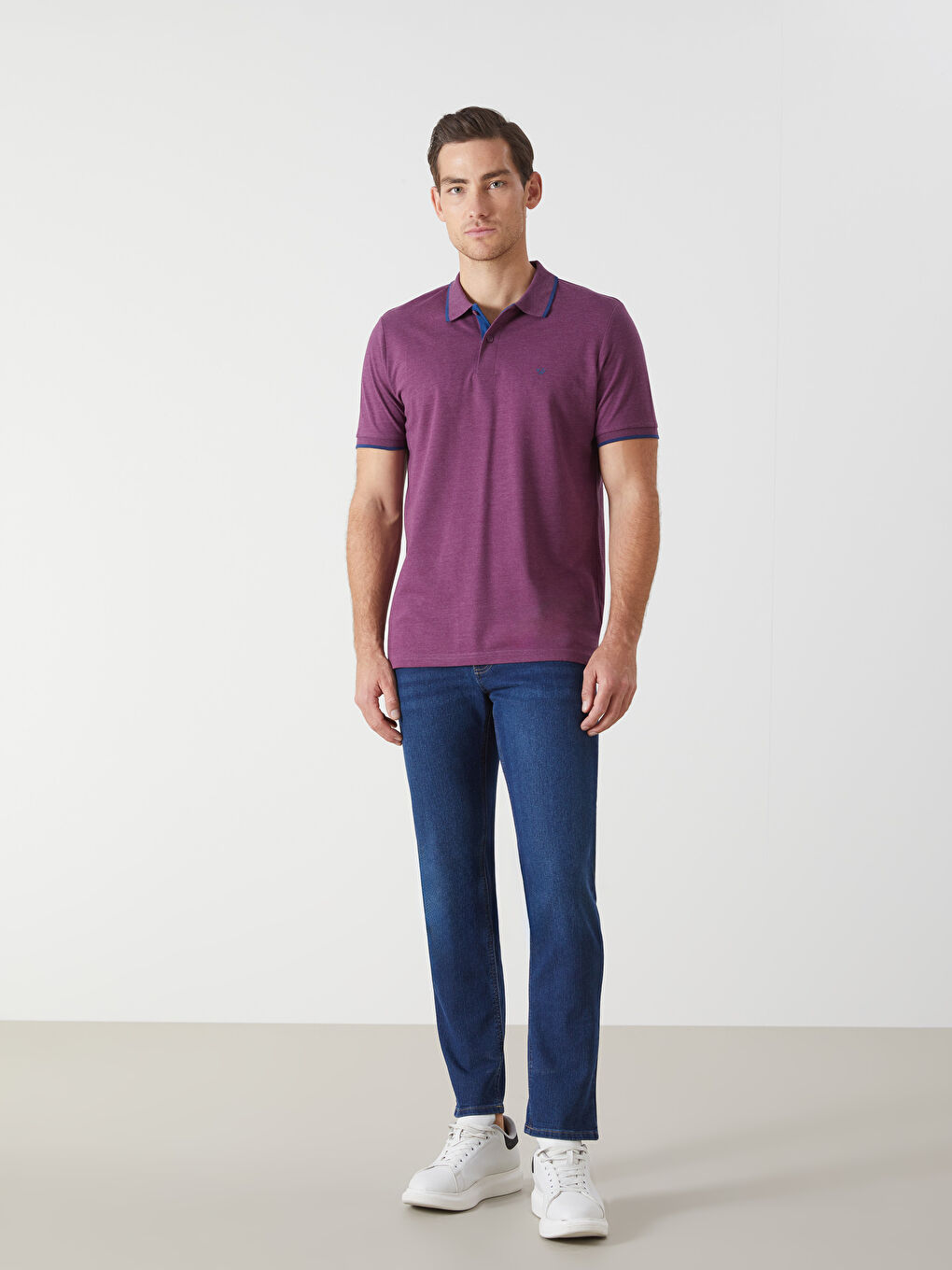 Polo Neck Plain Pique Men's T-Shirt -S52868Z8-LCP
