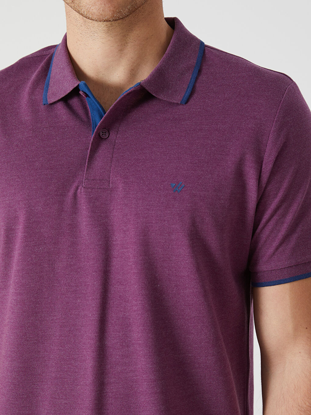Polo Neck Plain Pique Men's T-Shirt -S52868Z8-LCP