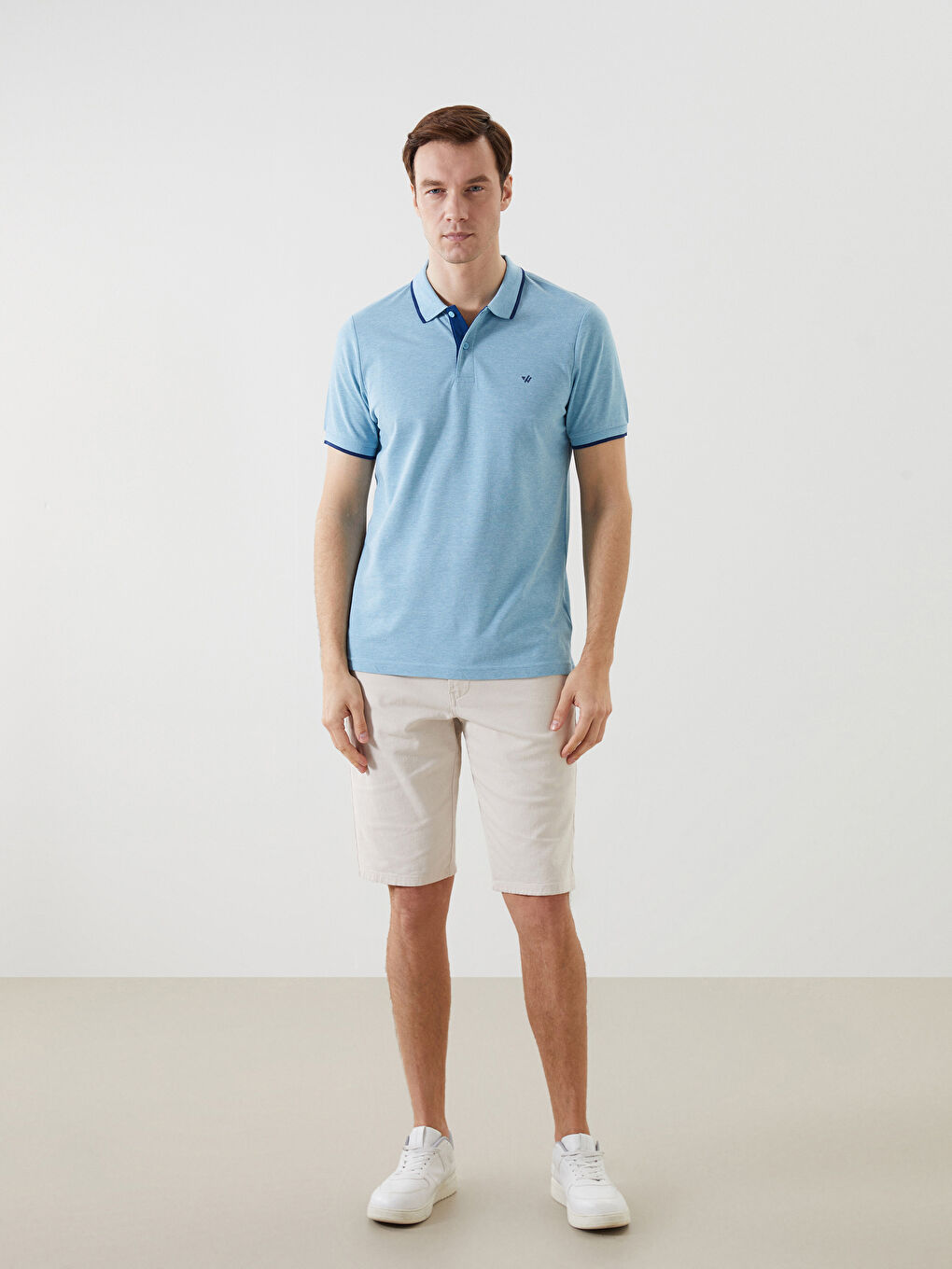 Polo Neck Plain Pique Men's T-Shirt -S52868Z8-LDB