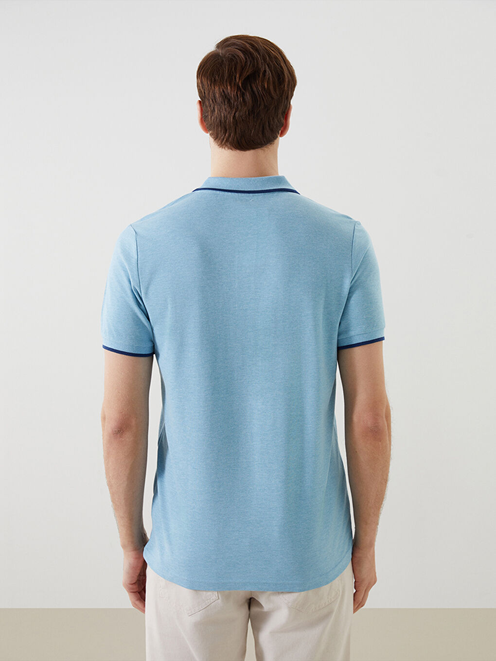 Polo Neck Plain Pique Men's T-Shirt -S52868Z8-LDB