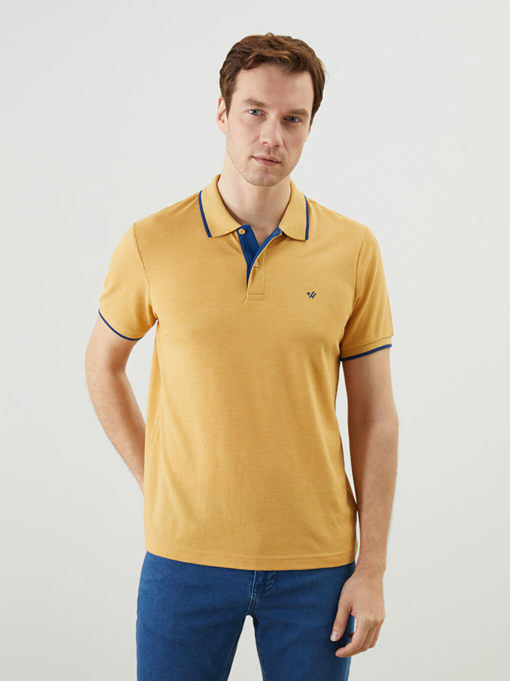 Polo Neck Plain Pique Men's T-Shirt -S52868Z8-LDV