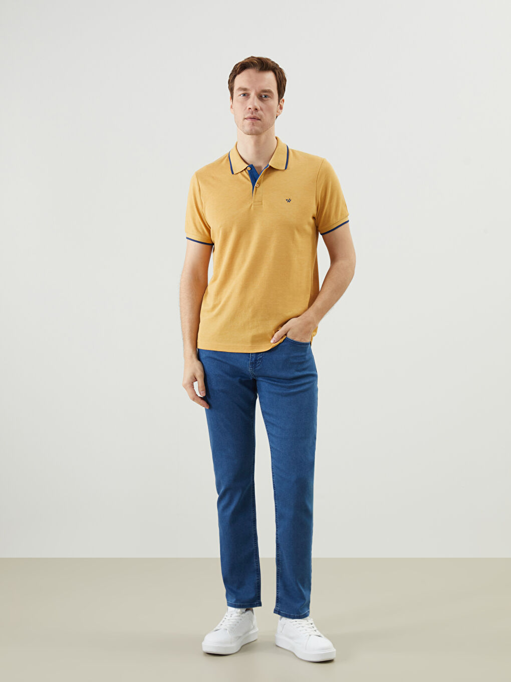 Polo Neck Plain Pique Men's T-Shirt -S52868Z8-LDV