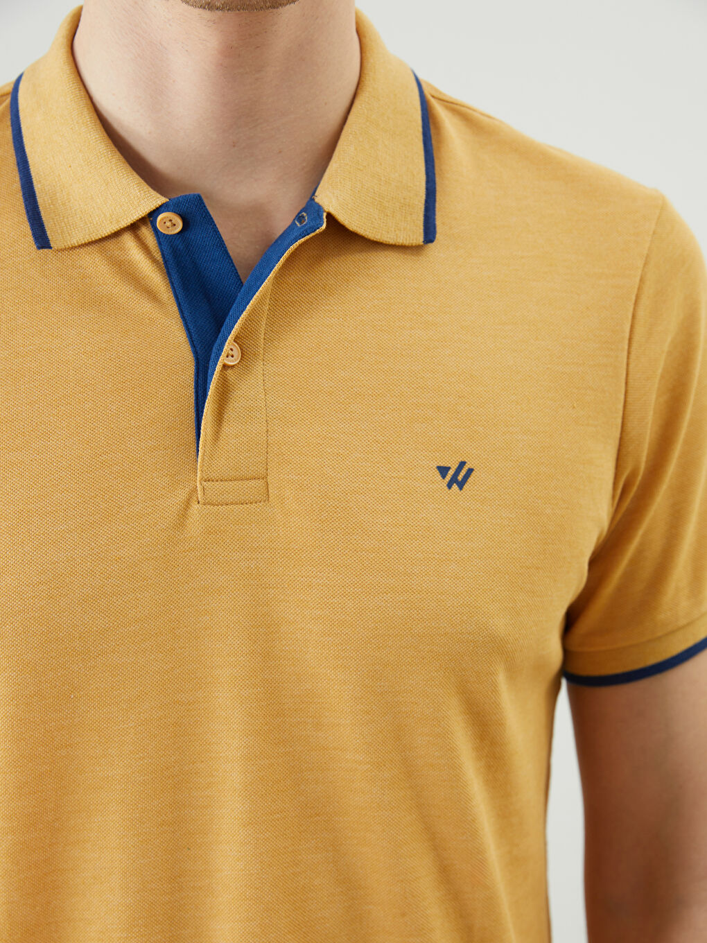 Polo Neck Plain Pique Men's T-Shirt -S52868Z8-LDV