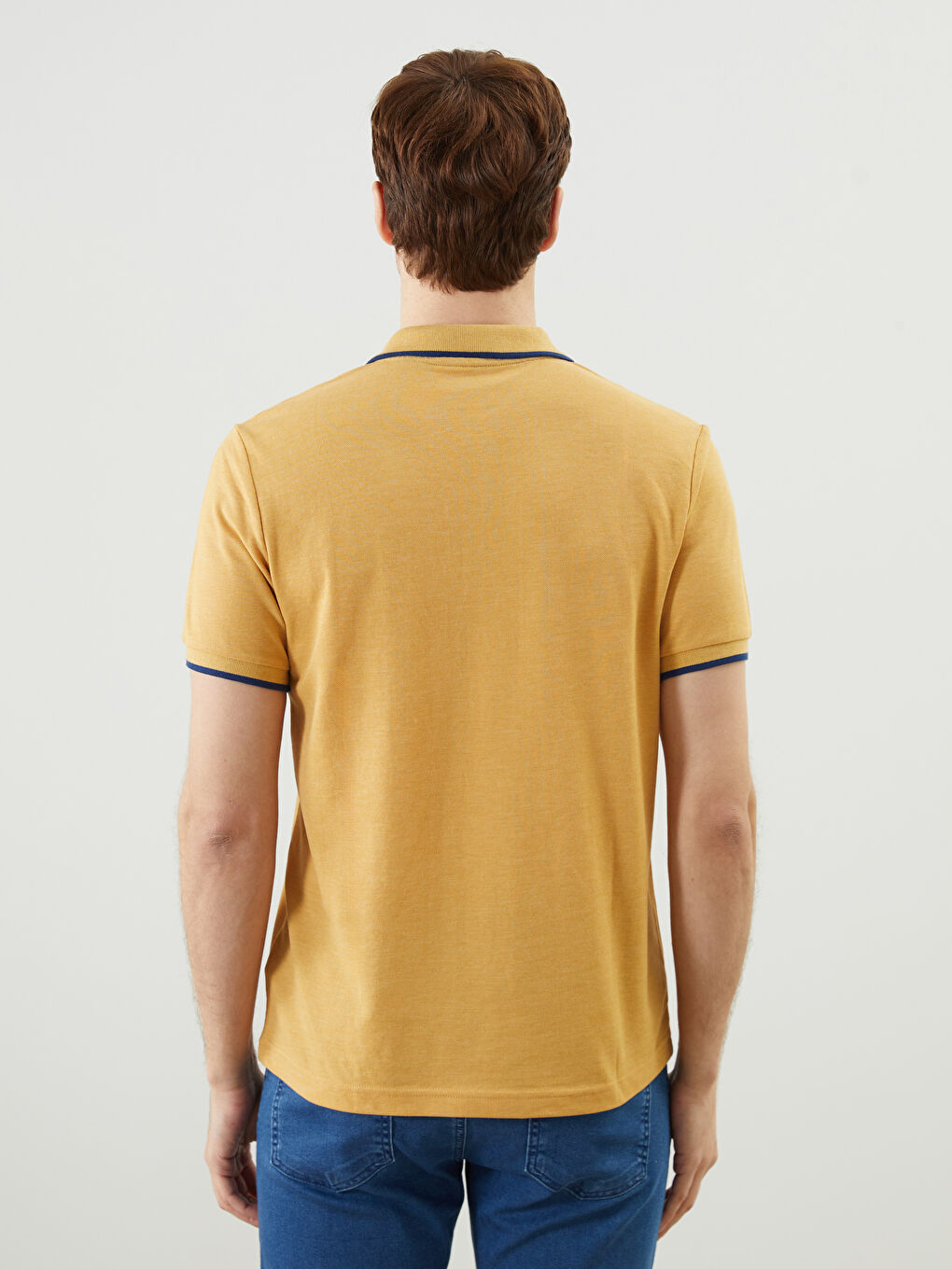 Polo Neck Plain Pique Men's T-Shirt -S52868Z8-LDV